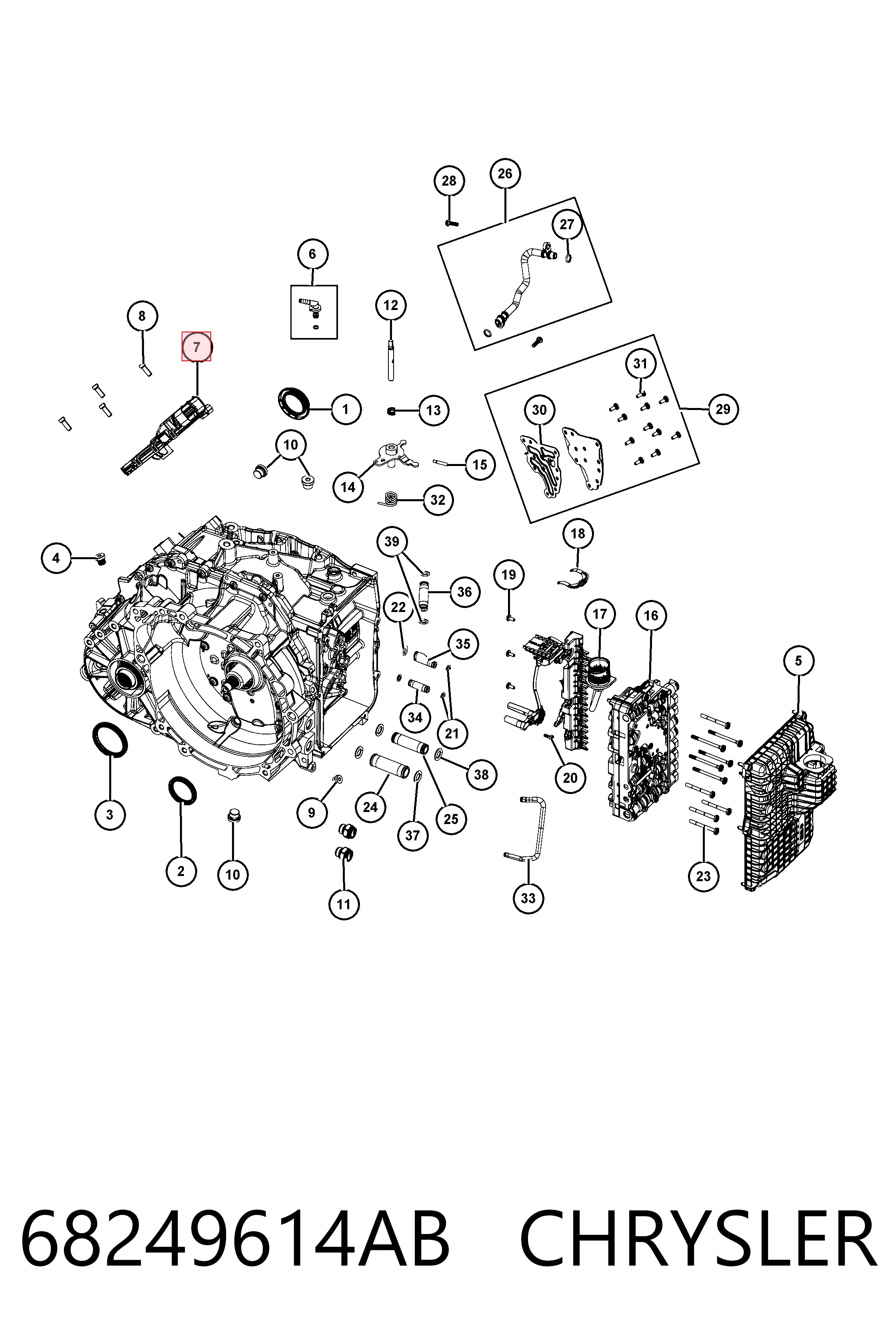 Модуль (ЕБУ) АКПП електронний K68225514AB Fiat/Alfa/Lancia