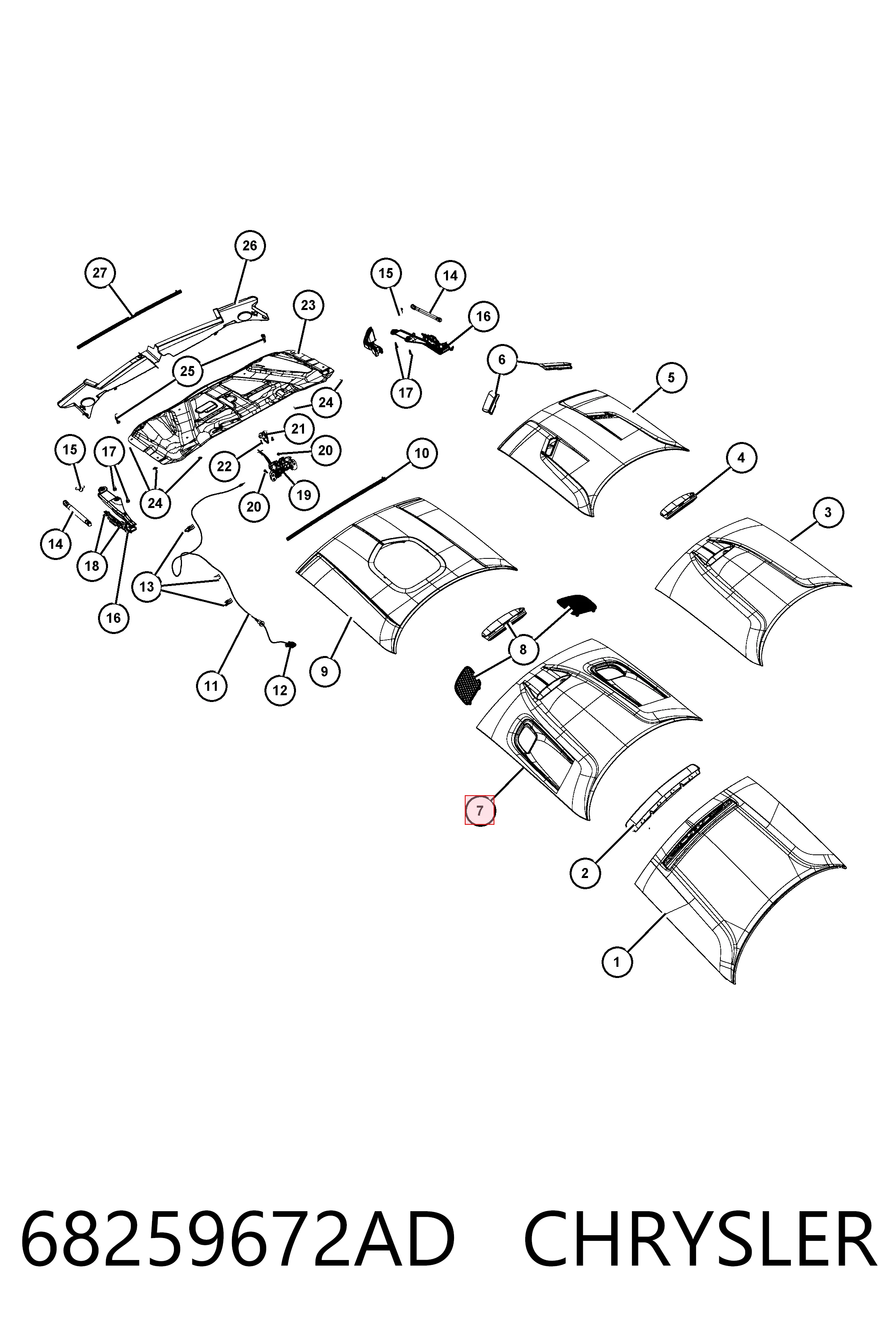 Капот Fiat/Alfa/Lancia K68184698AB ціна, від 418.23 USD