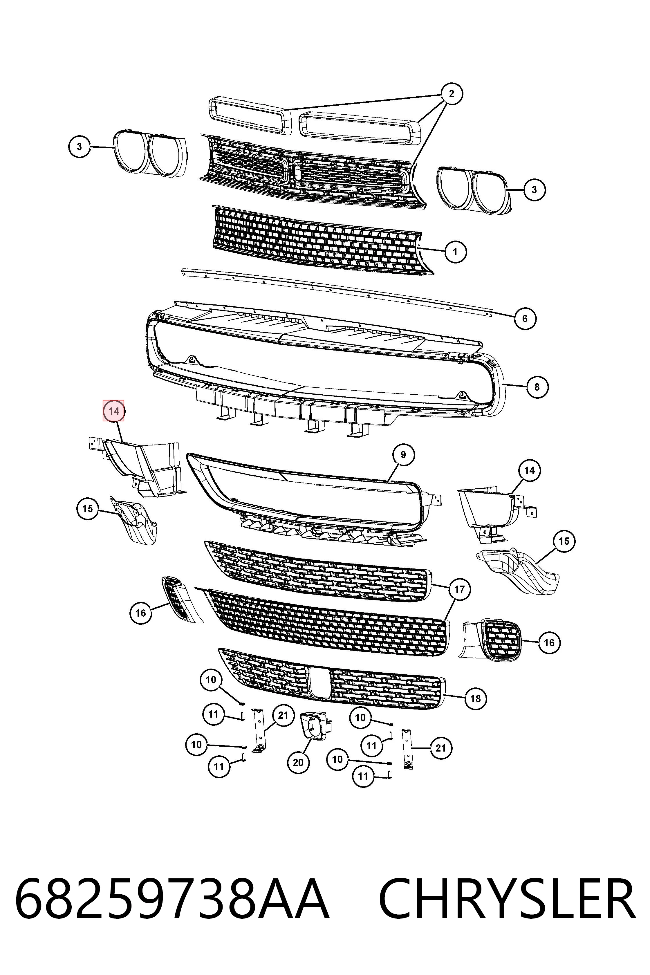 68259738AA Chrysler 