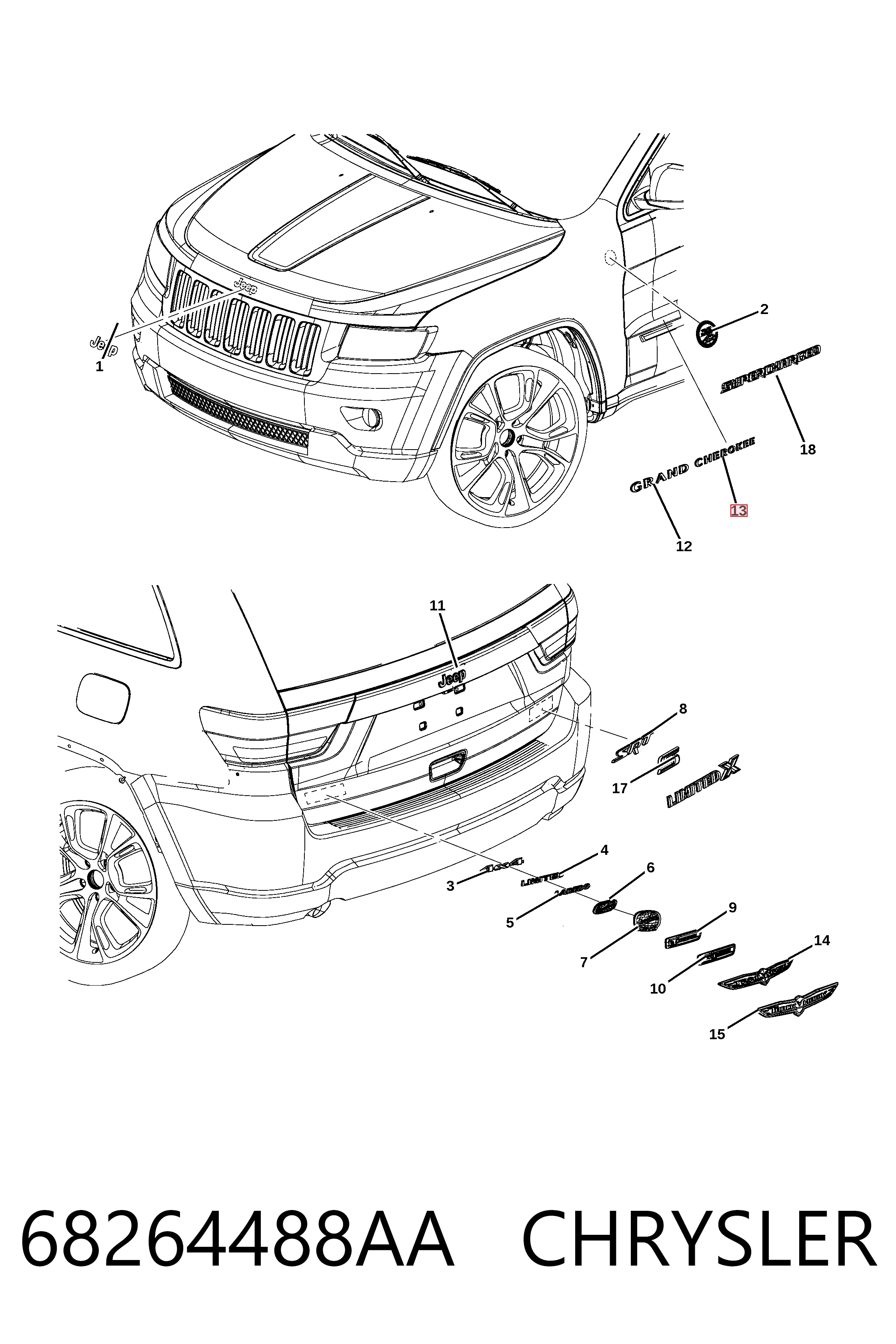  Fiat/Alfa/Lancia K68264488AA ціна, від 74.10 USD