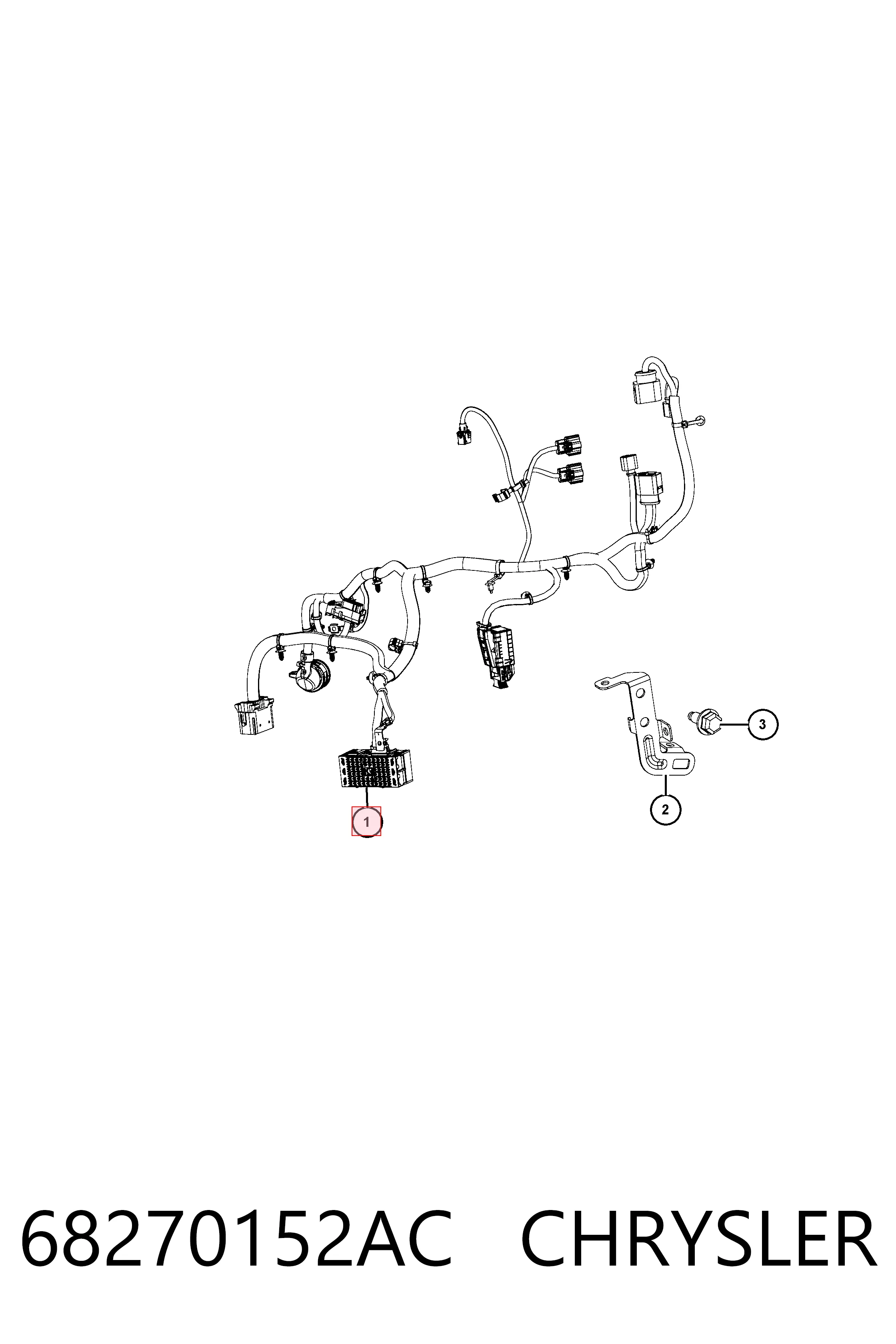 K68270152AD Fiat/Alfa/Lancia Джгут дротів АКПП