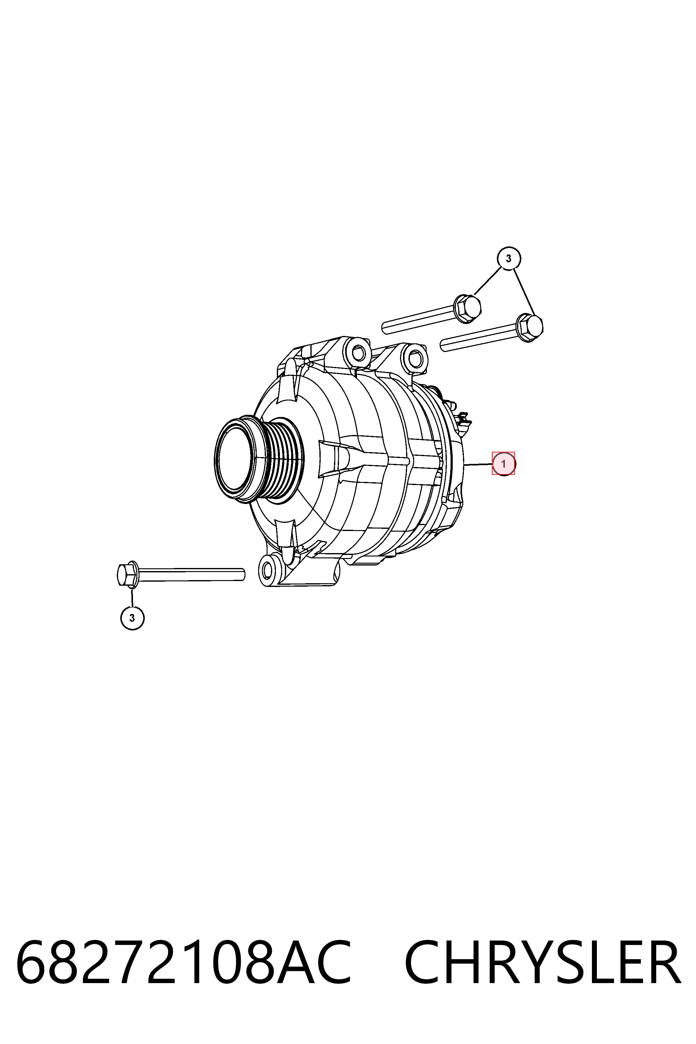 68272108AC Chrysler Авто генератор