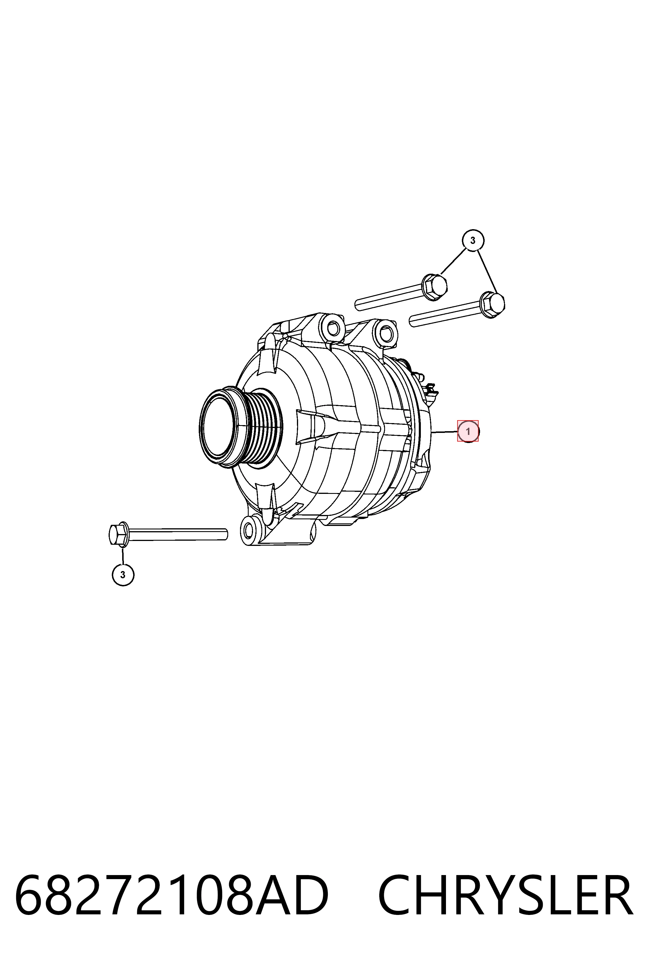 68272108AD Chrysler Авто генератор