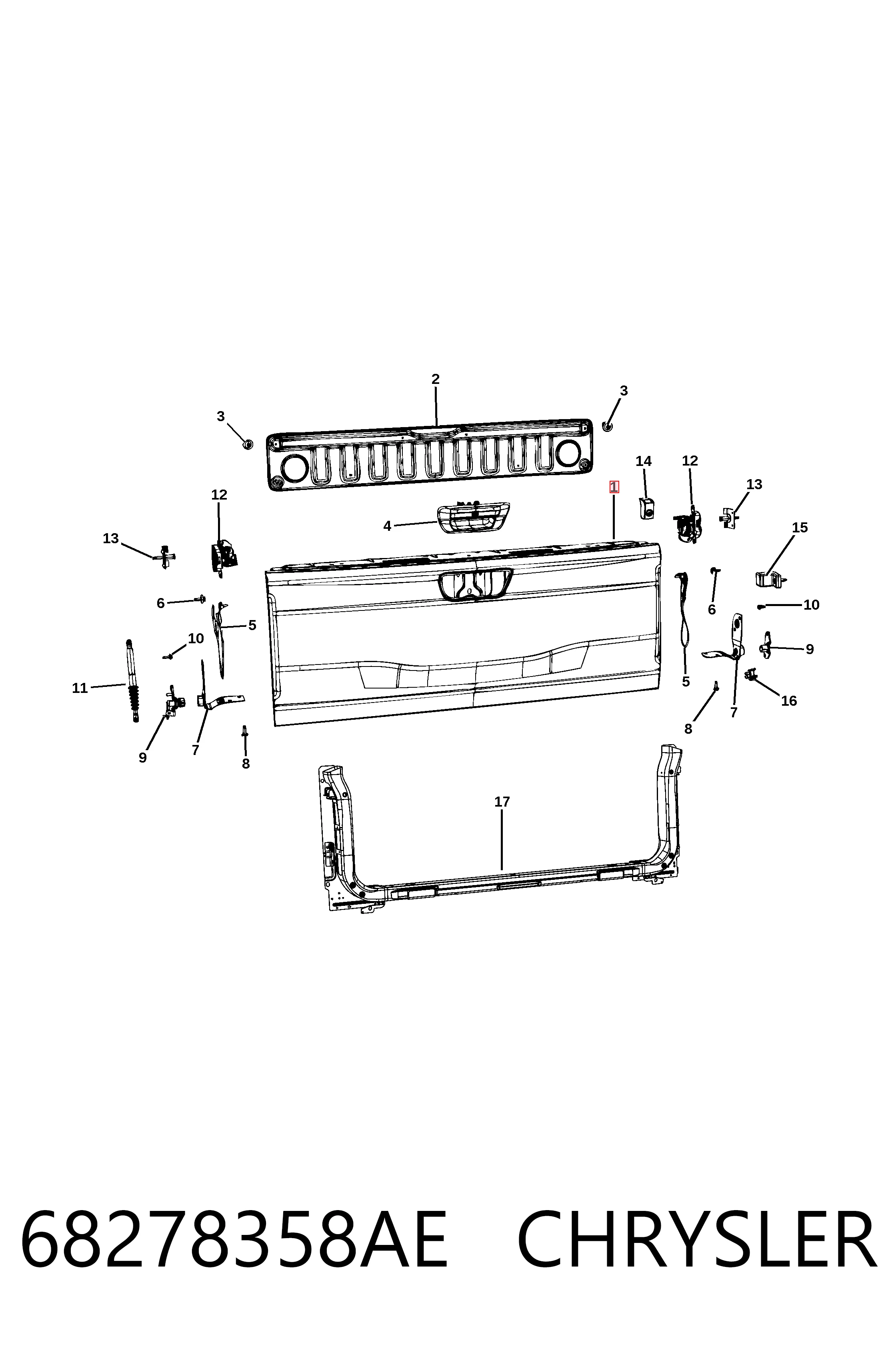 K68278358AF Fiat/Alfa/Lancia Борт задній платформи