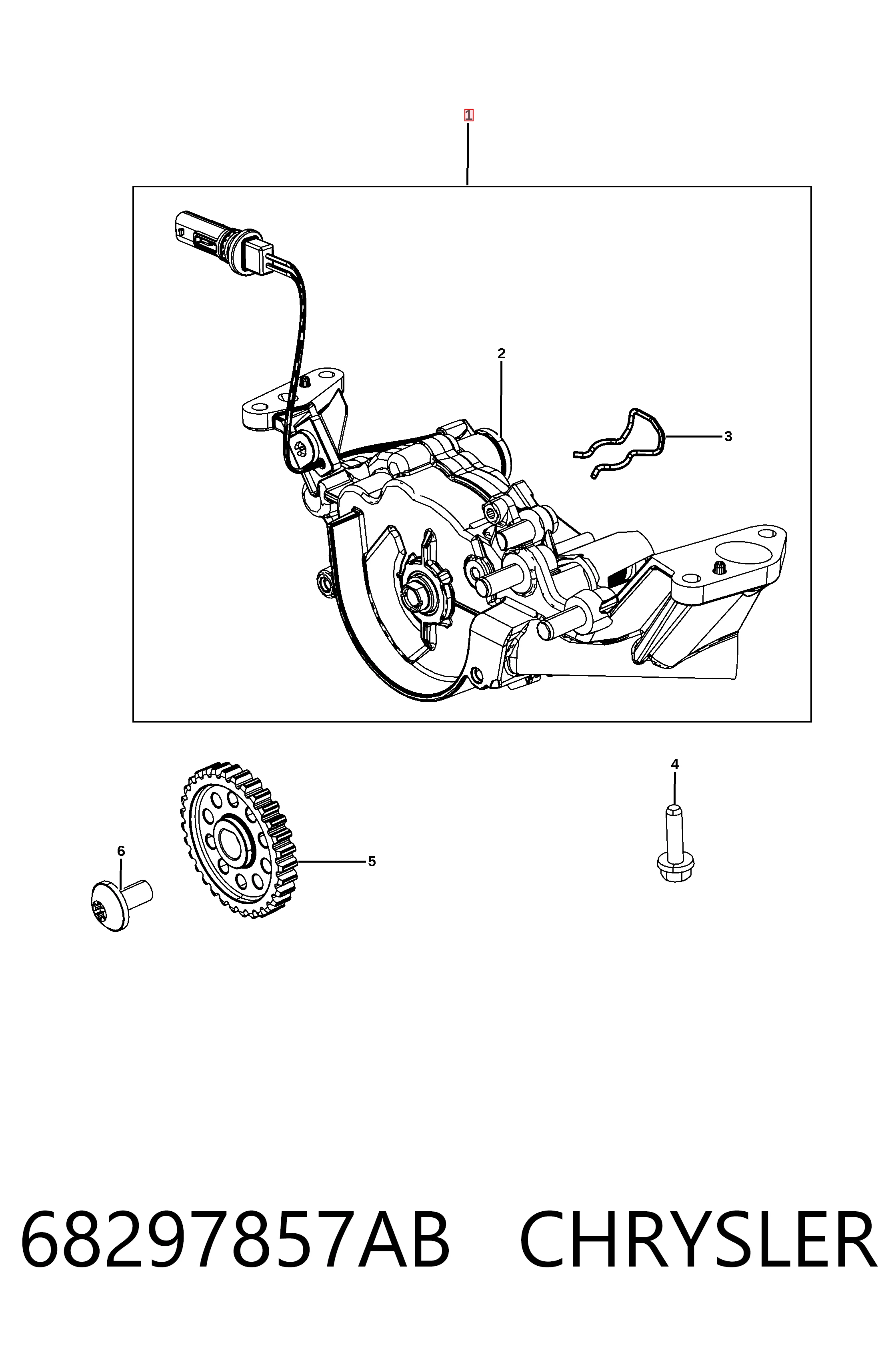 68297857AB Chrysler Масляний насос двигуна