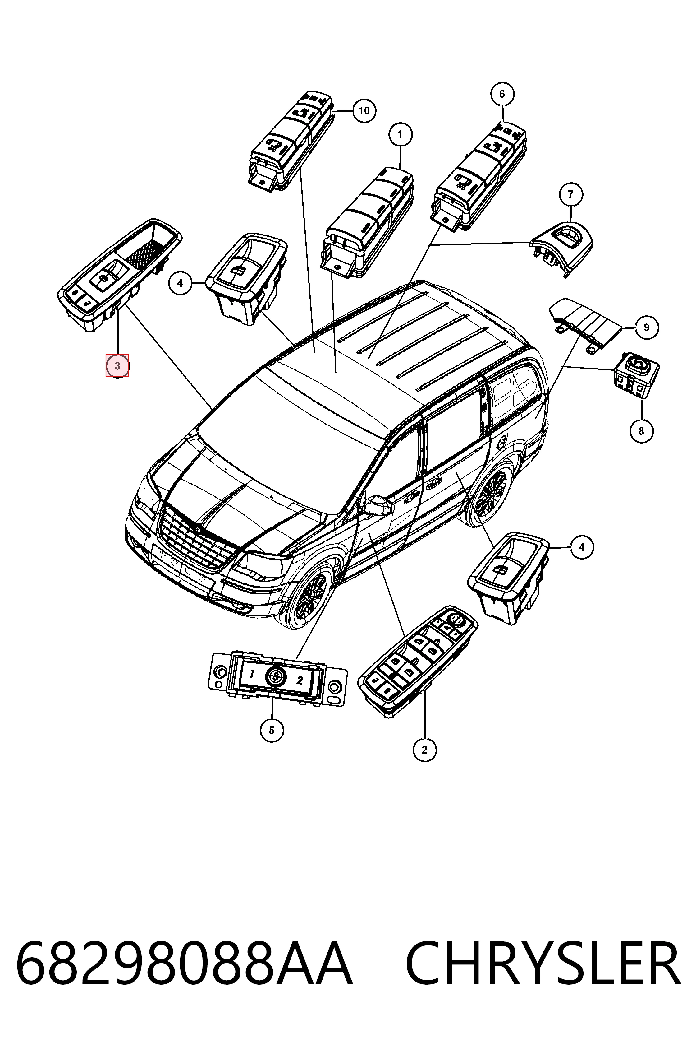 68298088AA Chrysler 