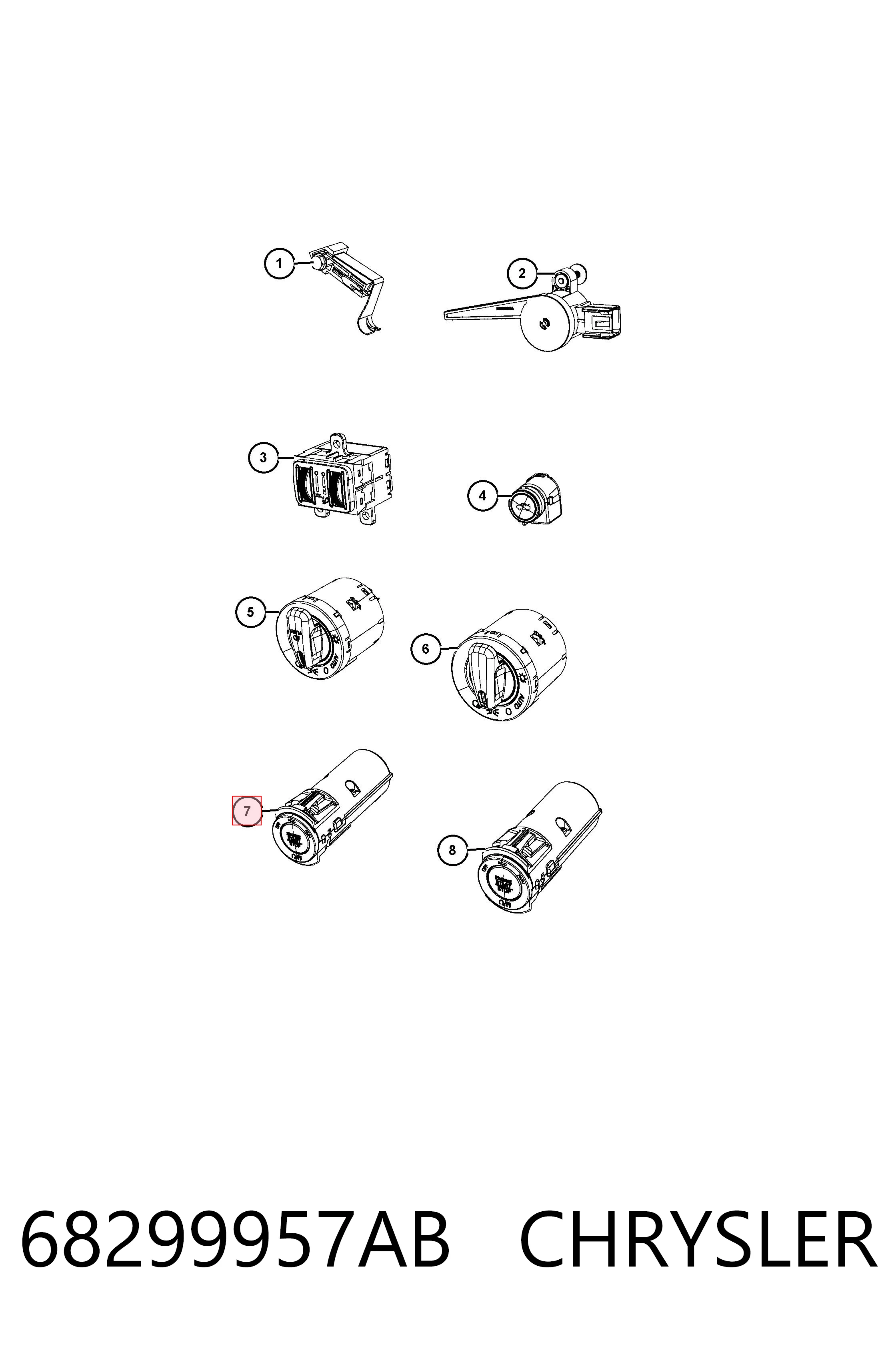 68299957AB Chrysler Кнопка запуску двигуна