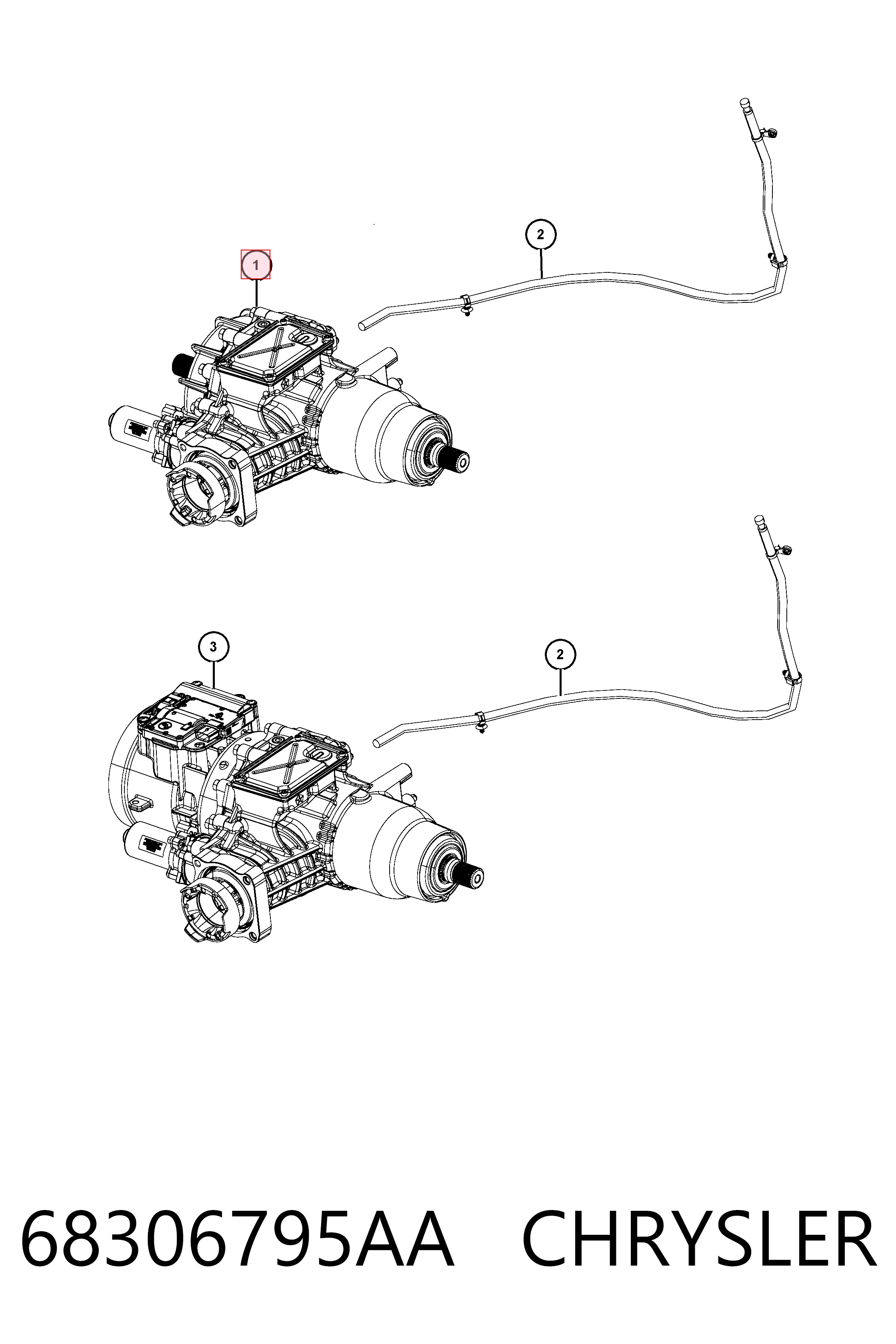 68306795AA Chrysler Диференціал задній