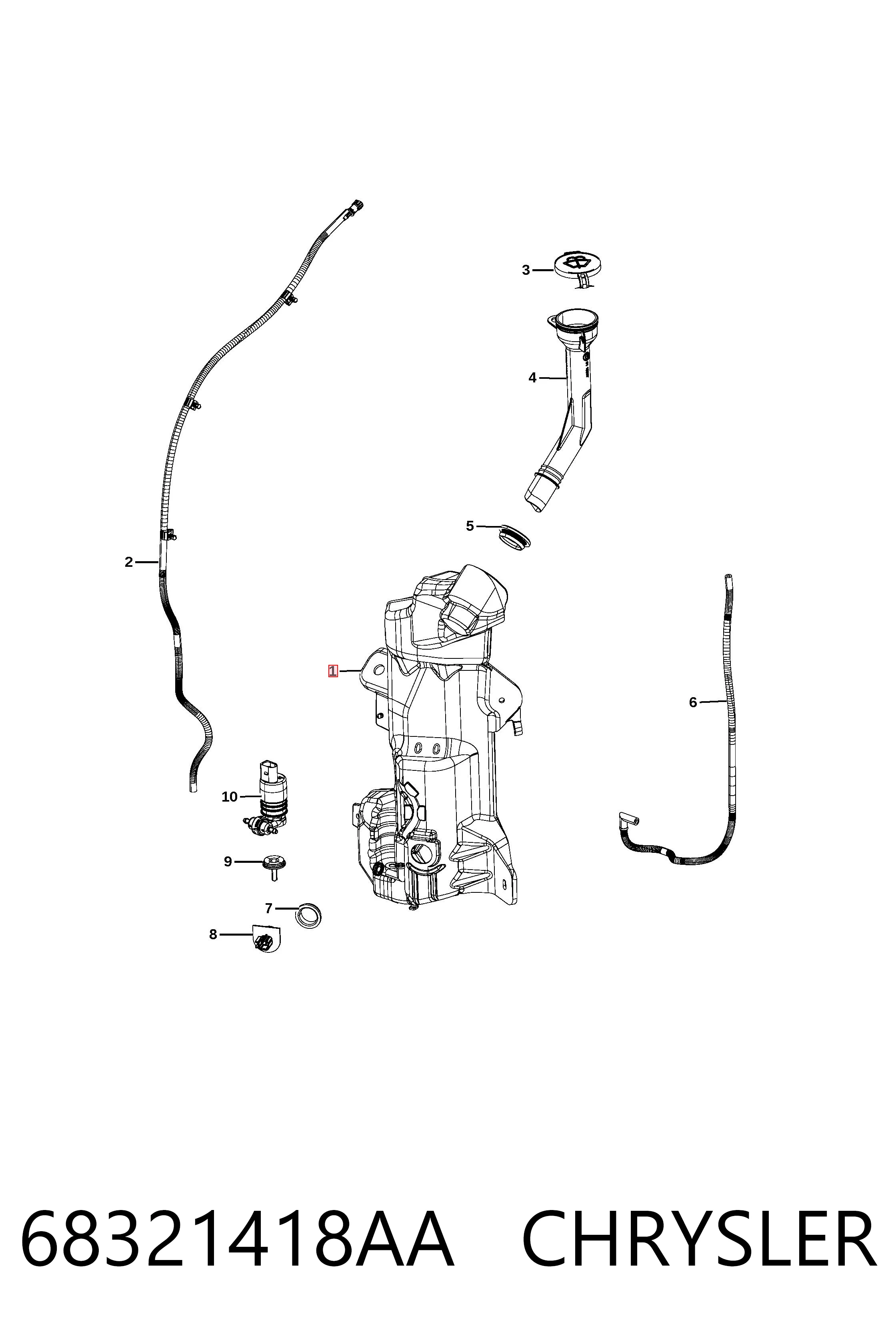 68321418AA Chrysler Бачок склоомивача