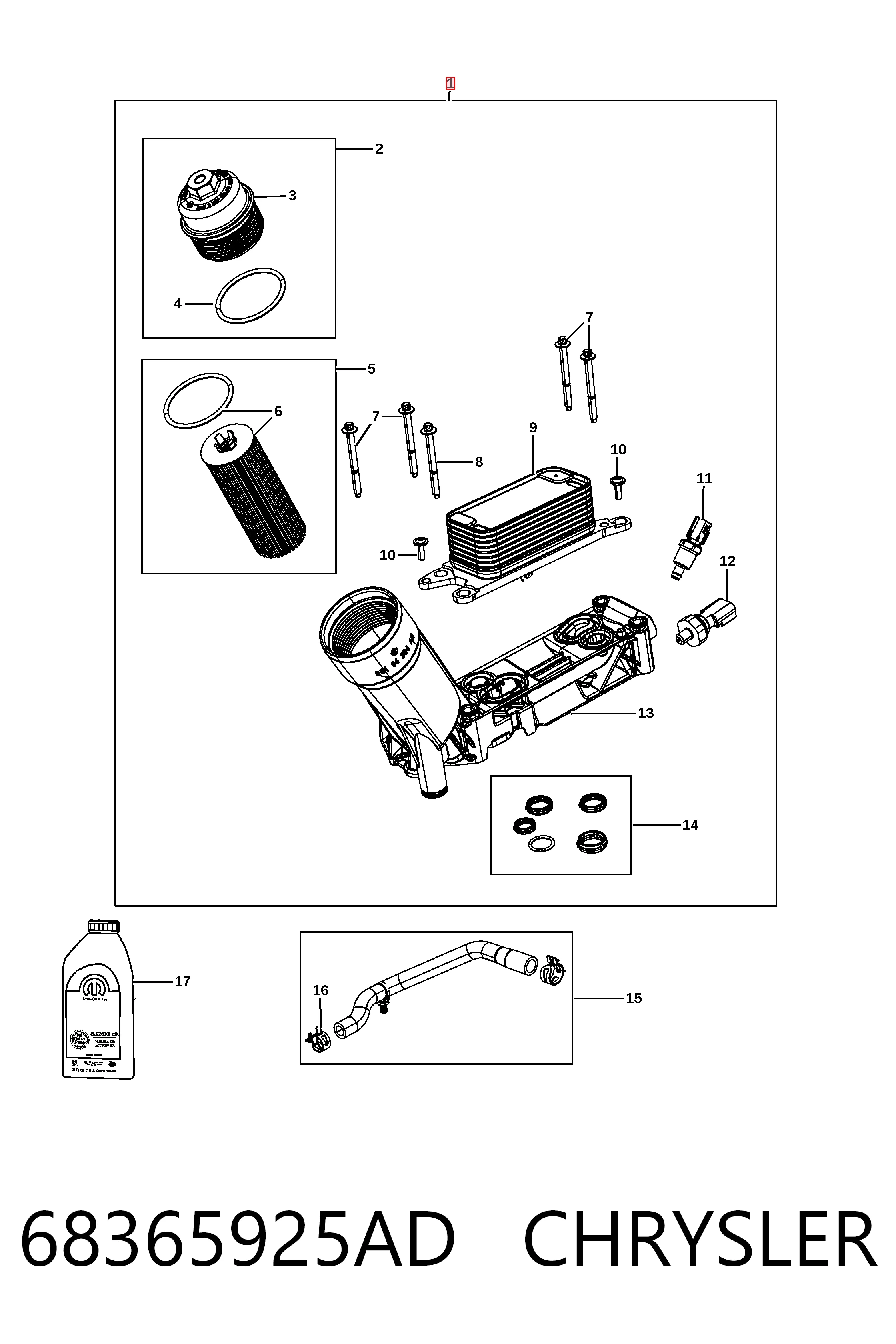 68365925AD Chrysler Корпус маслофільтра