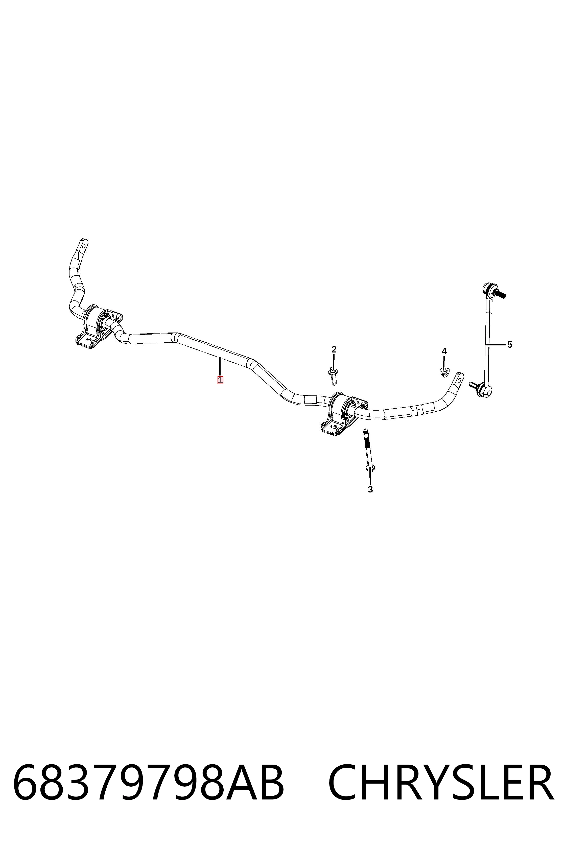 68379798AB Chrysler Стабілізатор передньої підвіски
