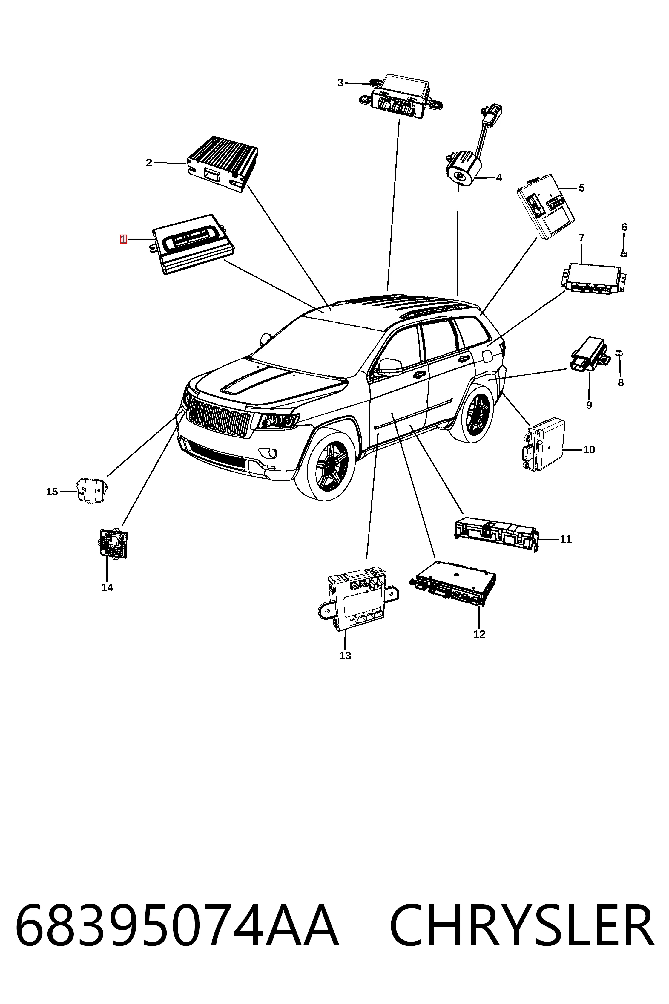 Модуль керування роздавальної коробкою K05150732AC Fiat/Alfa/Lancia