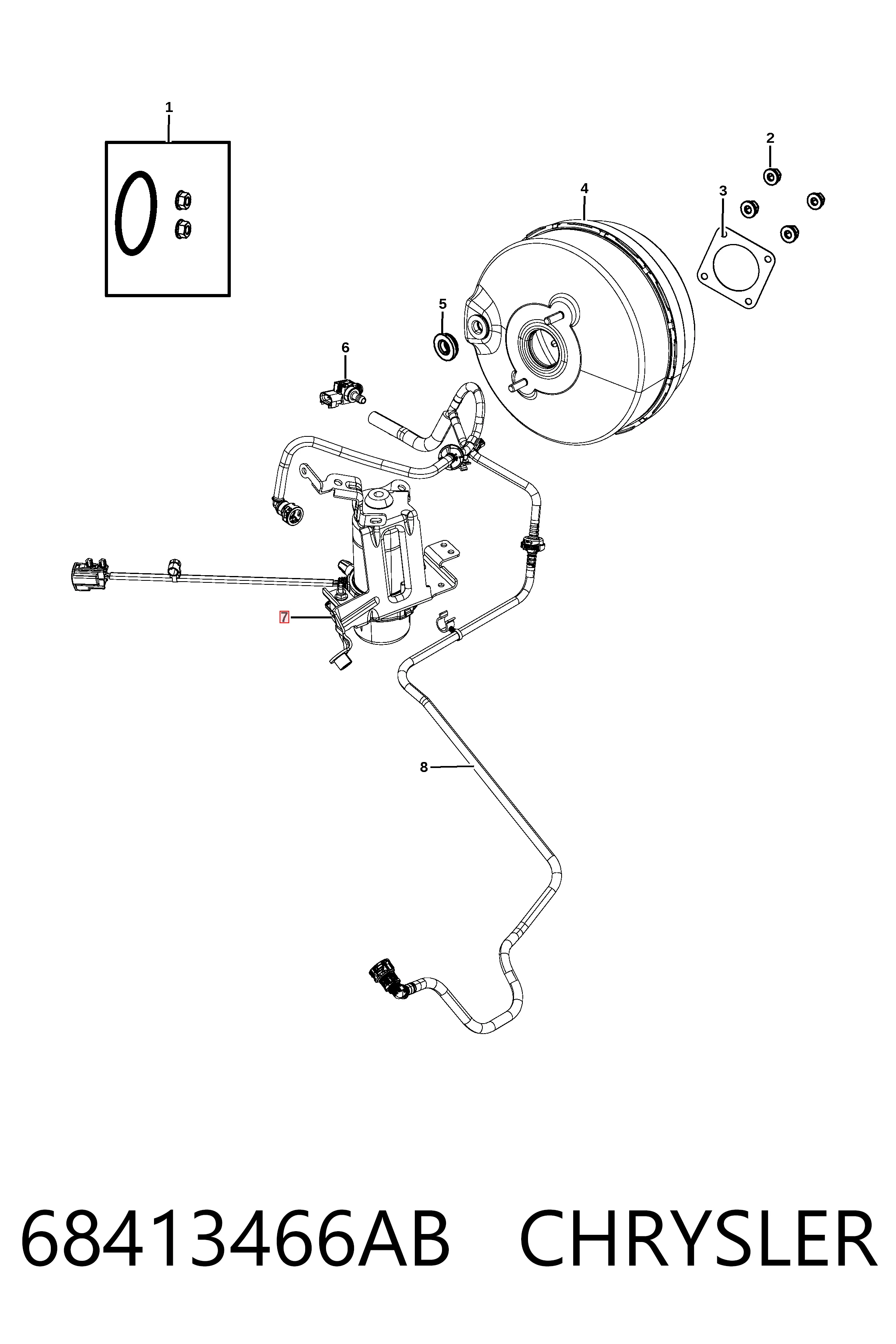 68413466AB Chrysler Насос вакуумний