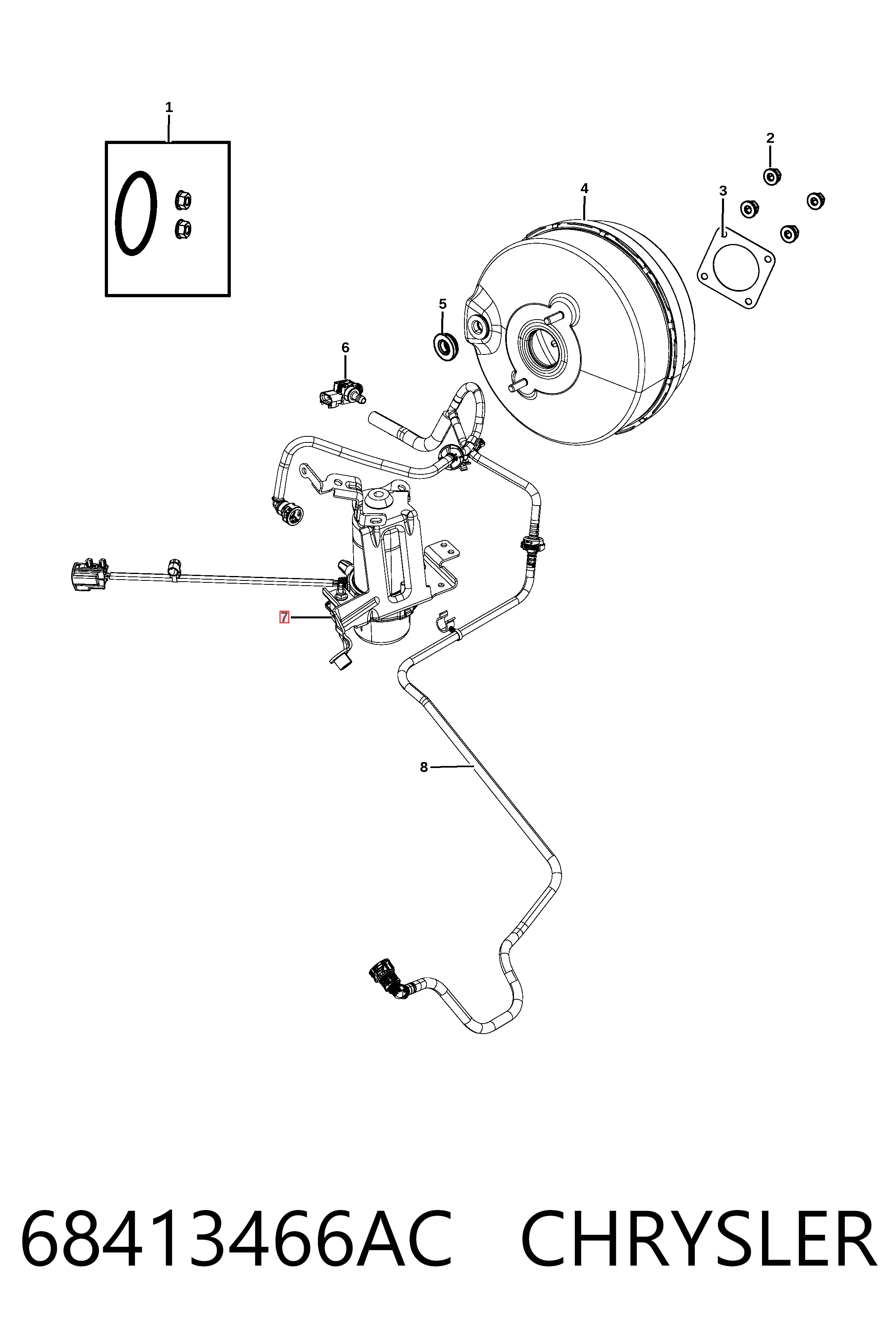 Вакуумний насос K68413466AA Fiat/Alfa/Lancia