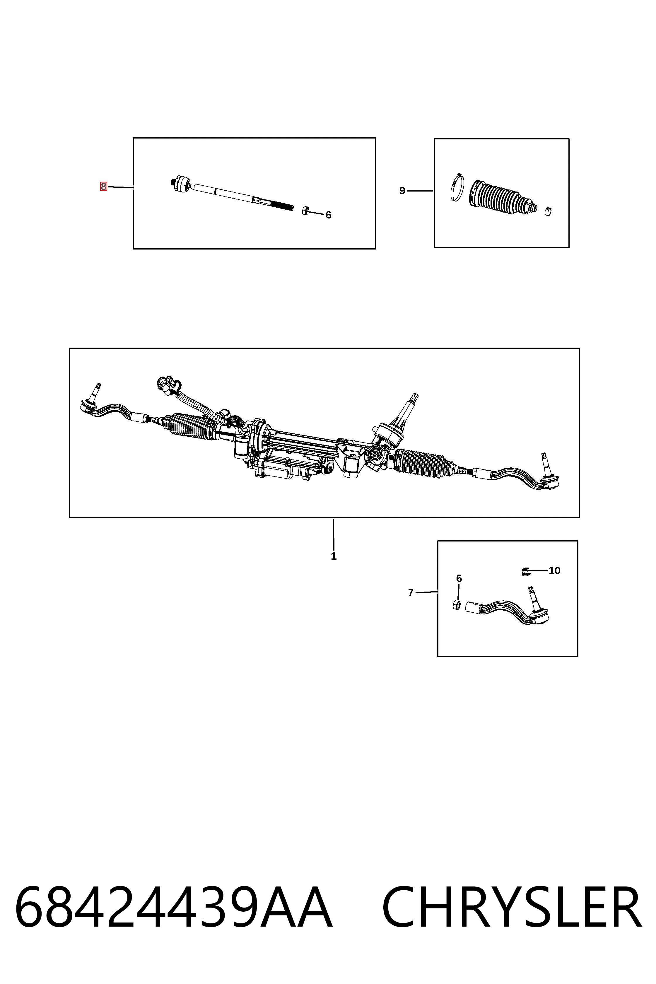 Рульова тяга K68303629AB Fiat/Alfa/Lancia