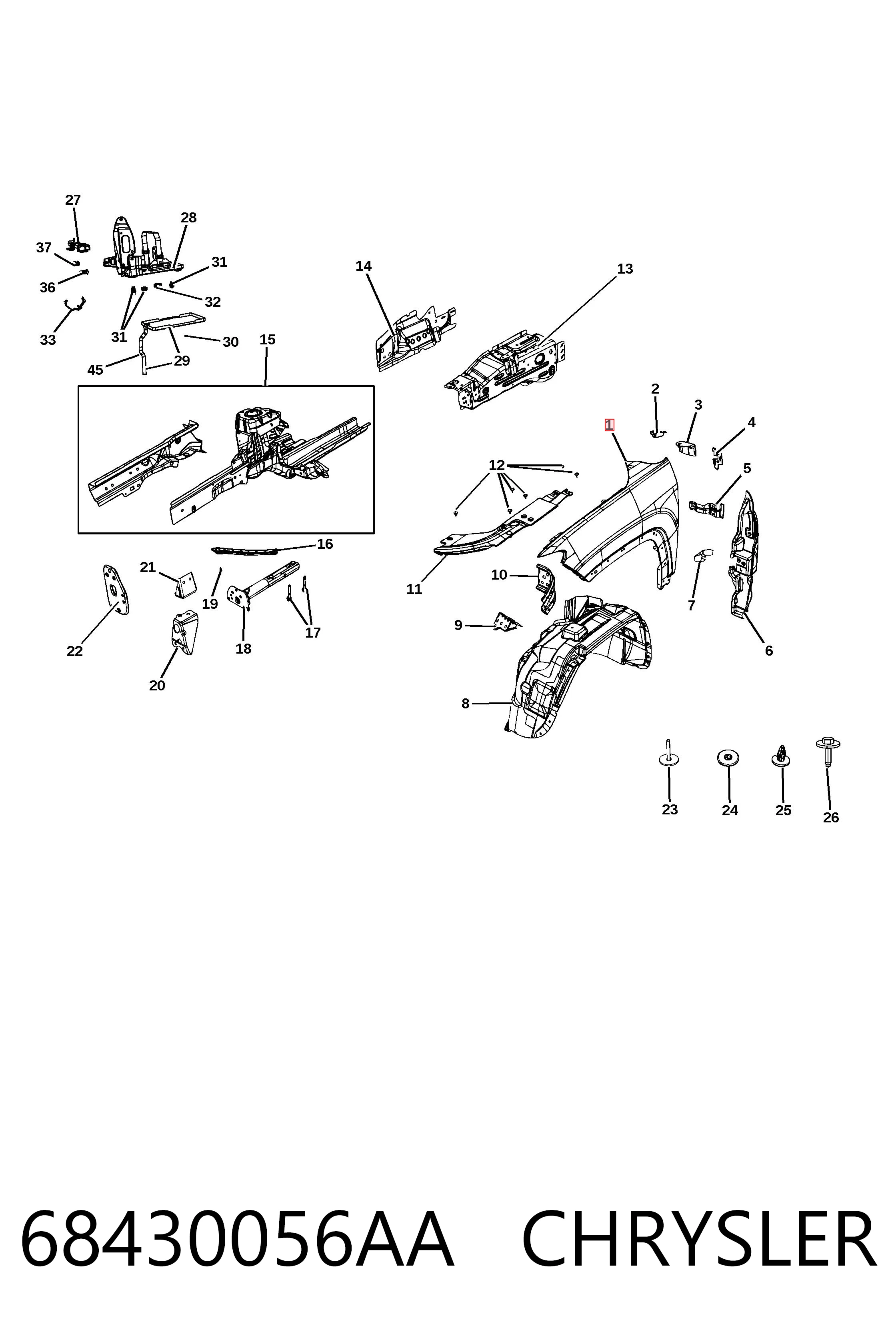 Переднє праве крило Rhino JPC745240AR