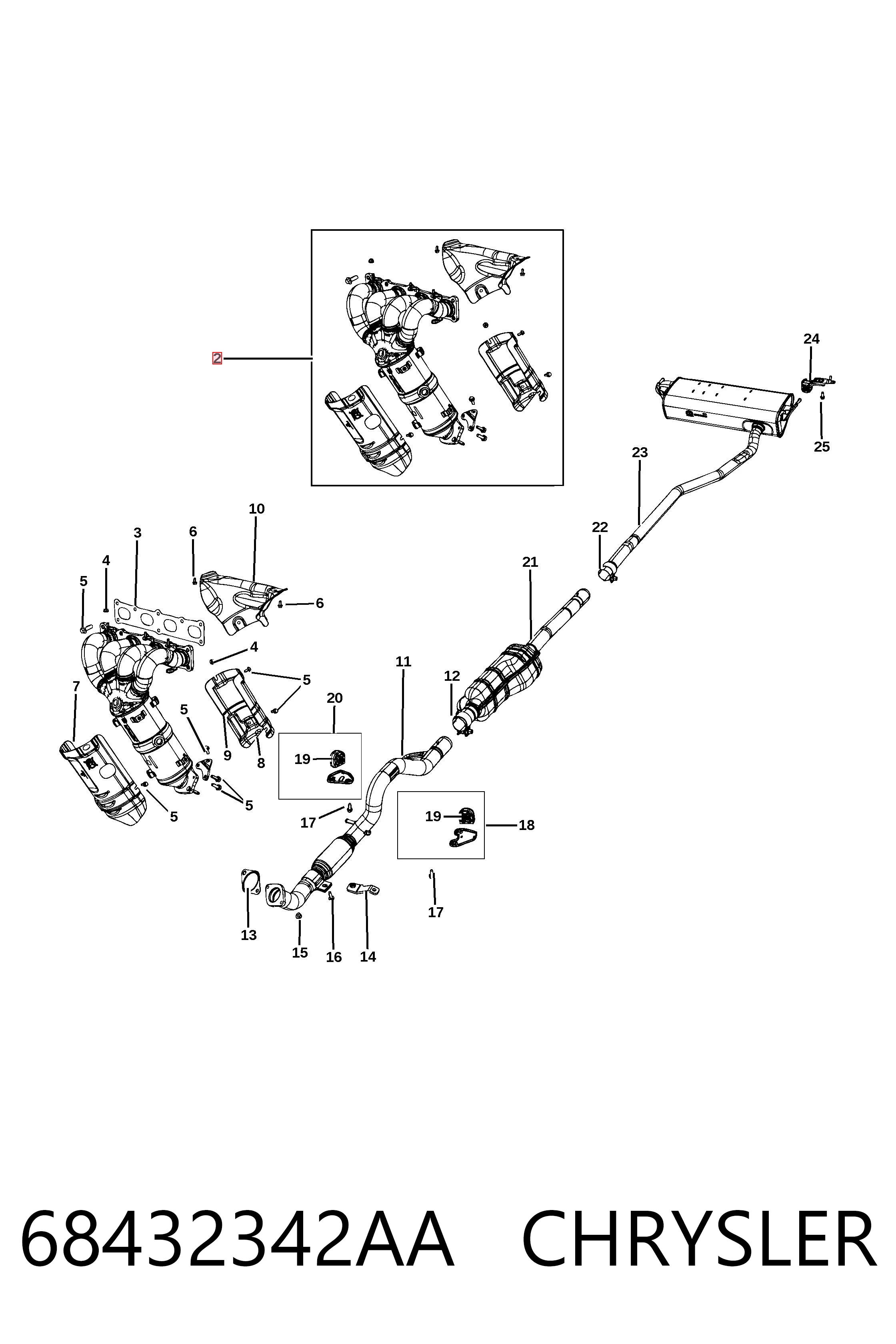 Купити K68081821AB Fiat/Alfa/Lancia Випускний колектор