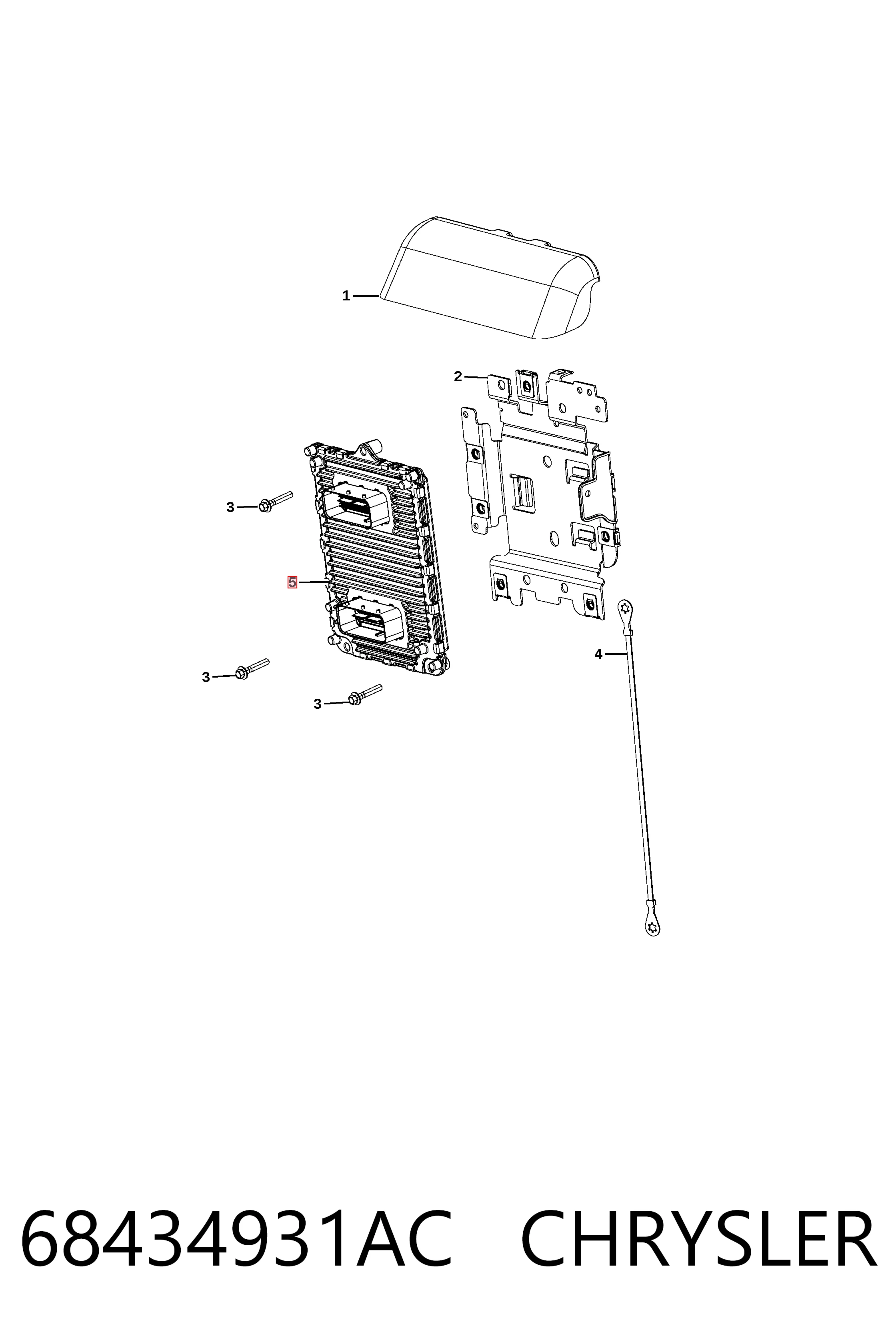 ЕБУ Fiat/Alfa/Lancia K68434931AB ціна, від 152.03 USD