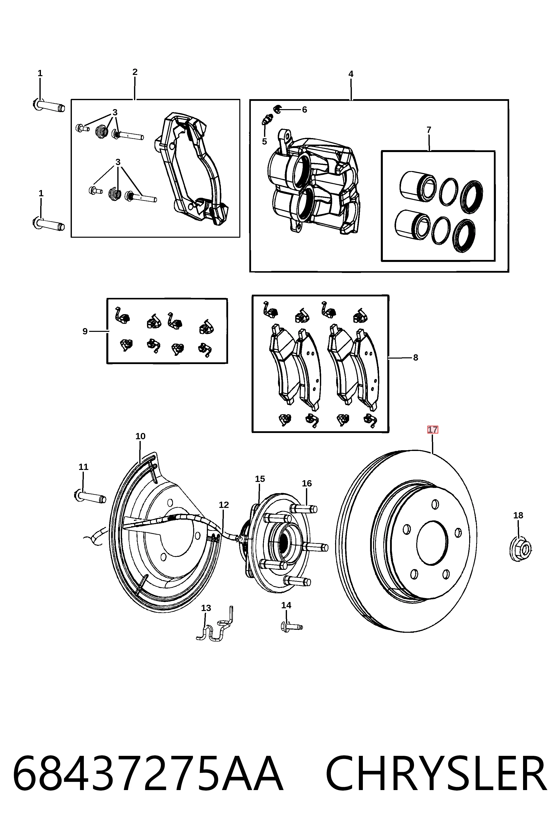 K68437269AA Fiat/Alfa/Lancia Гальмо дискове переднє