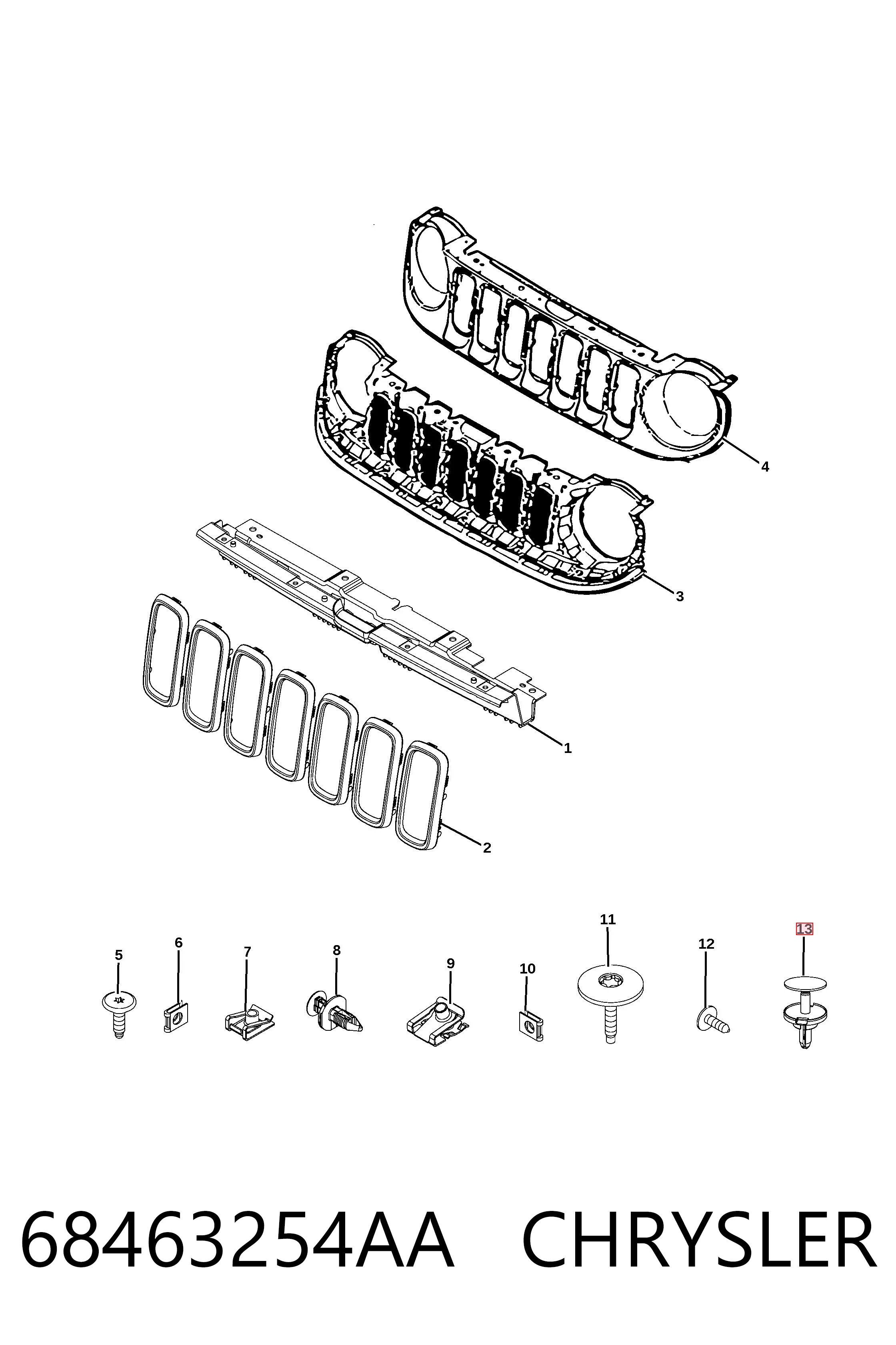 68463254AA Chrysler 