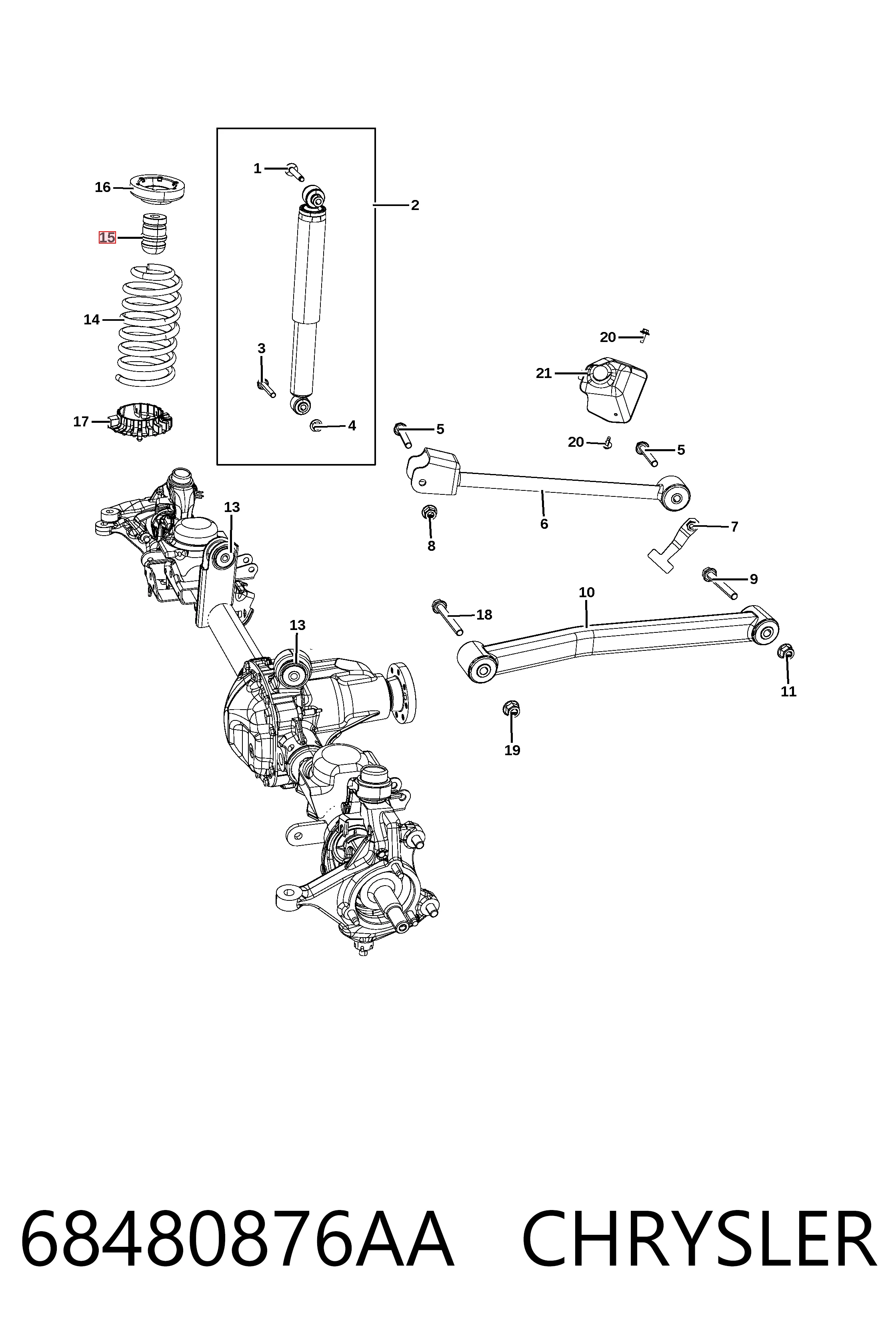 Купити K52060428AB Fiat/Alfa/Lancia Буфер-відбійник амортизатора переднього