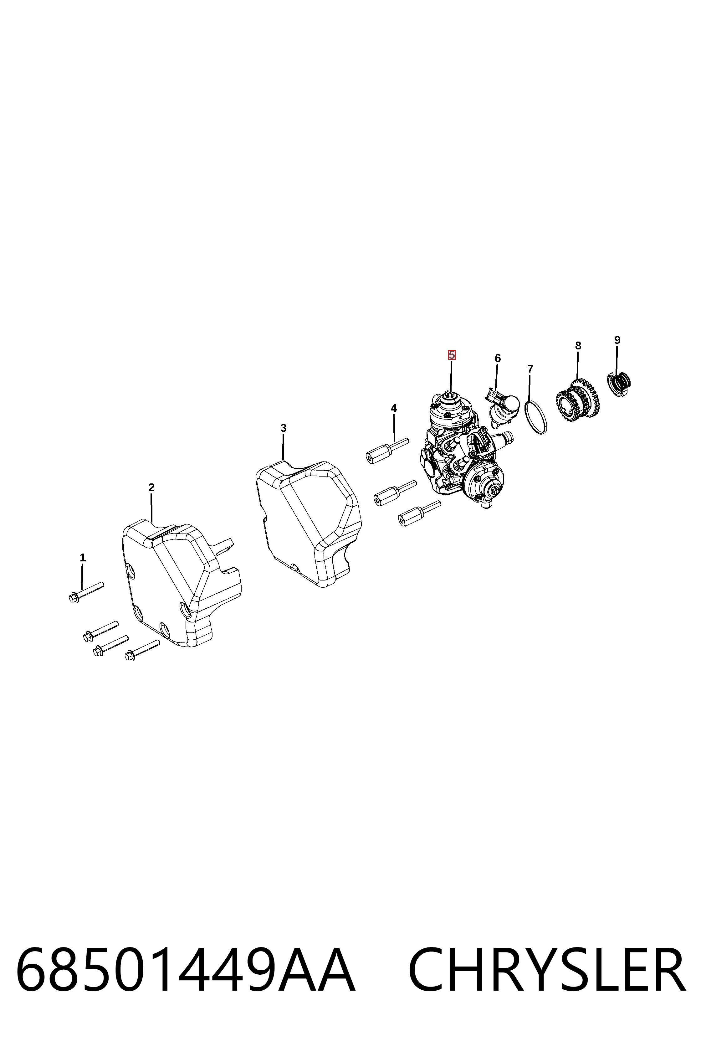 K68501449AA Fiat/Alfa/Lancia Насос паливний високого тиску (ПНВТ)