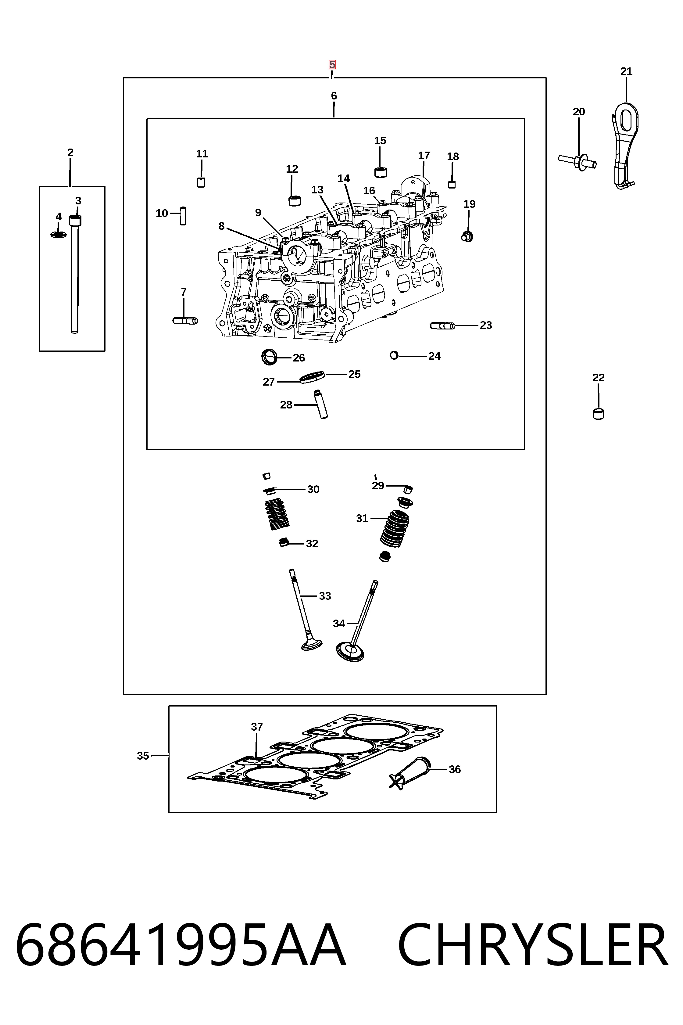 Купити K68641995AA Fiat/Alfa/Lancia Головка блоку