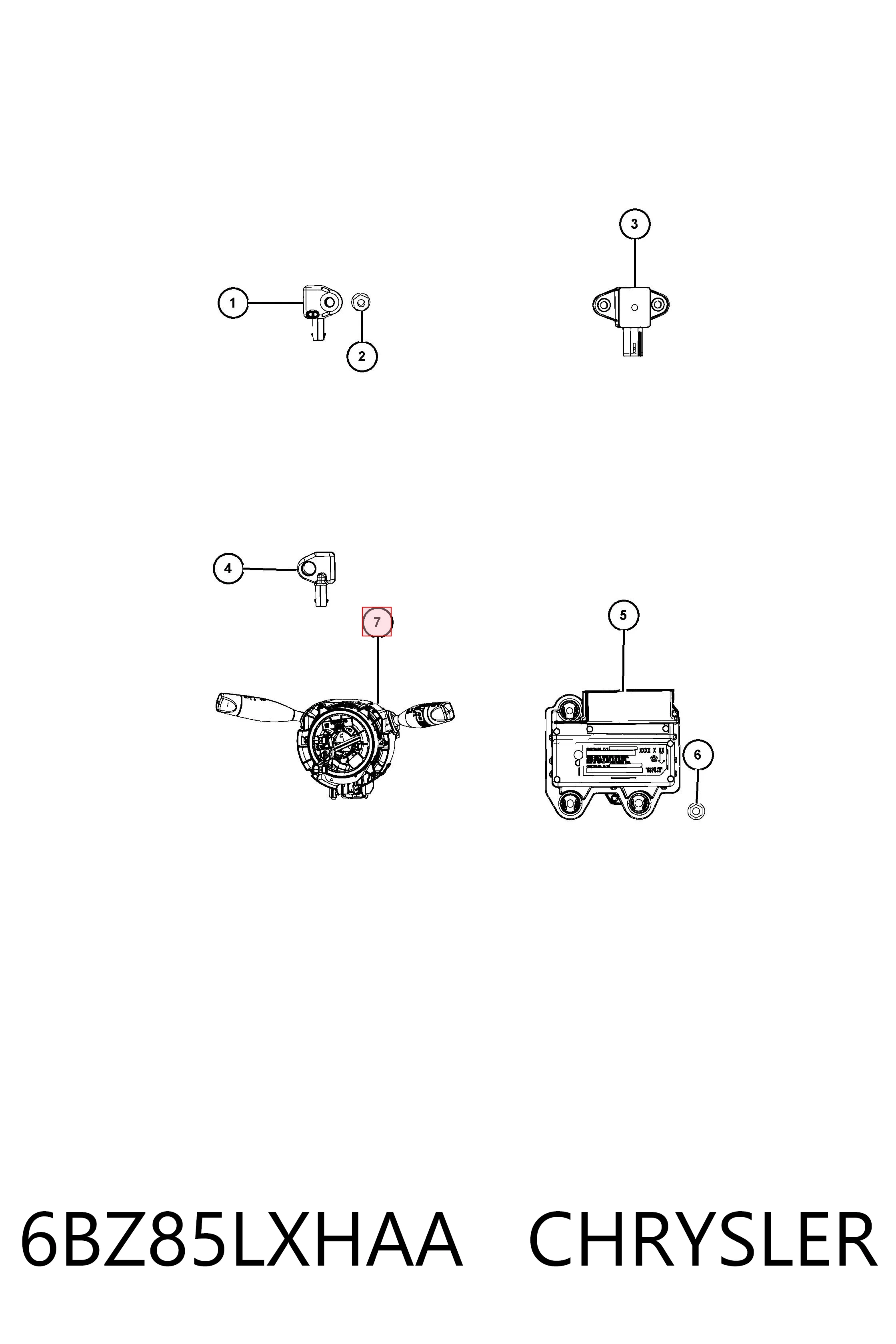 K6BZ85LXHAB Fiat/Alfa/Lancia Перемикач підрульовий