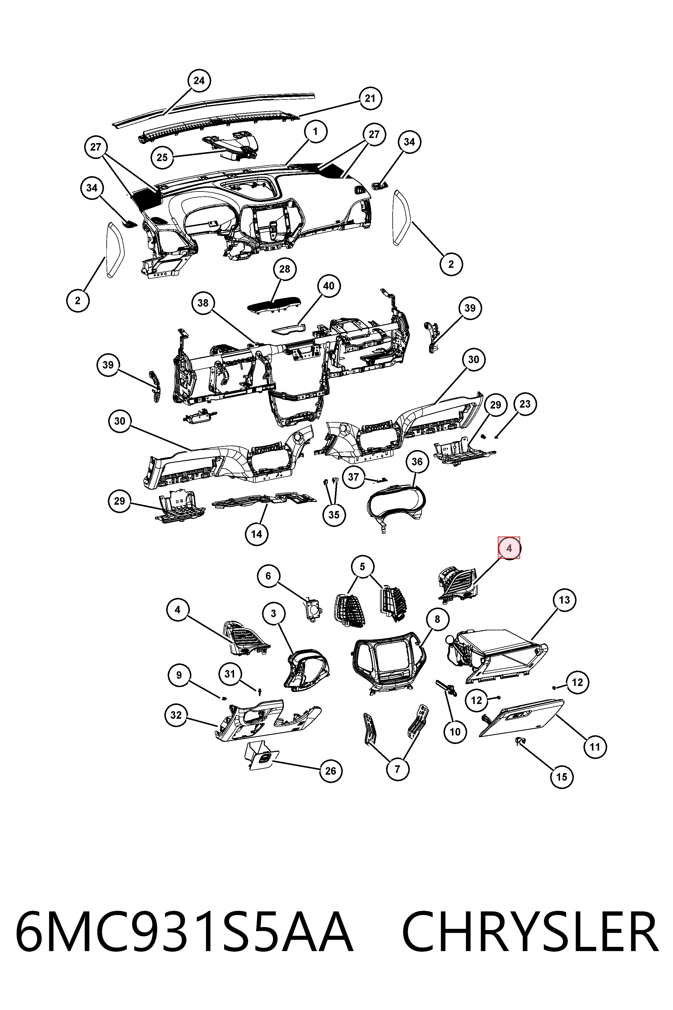 Решітка повітропровода ліва Fiat/Alfa/Lancia K1WG591S5AC ціна, від 6.33 USD