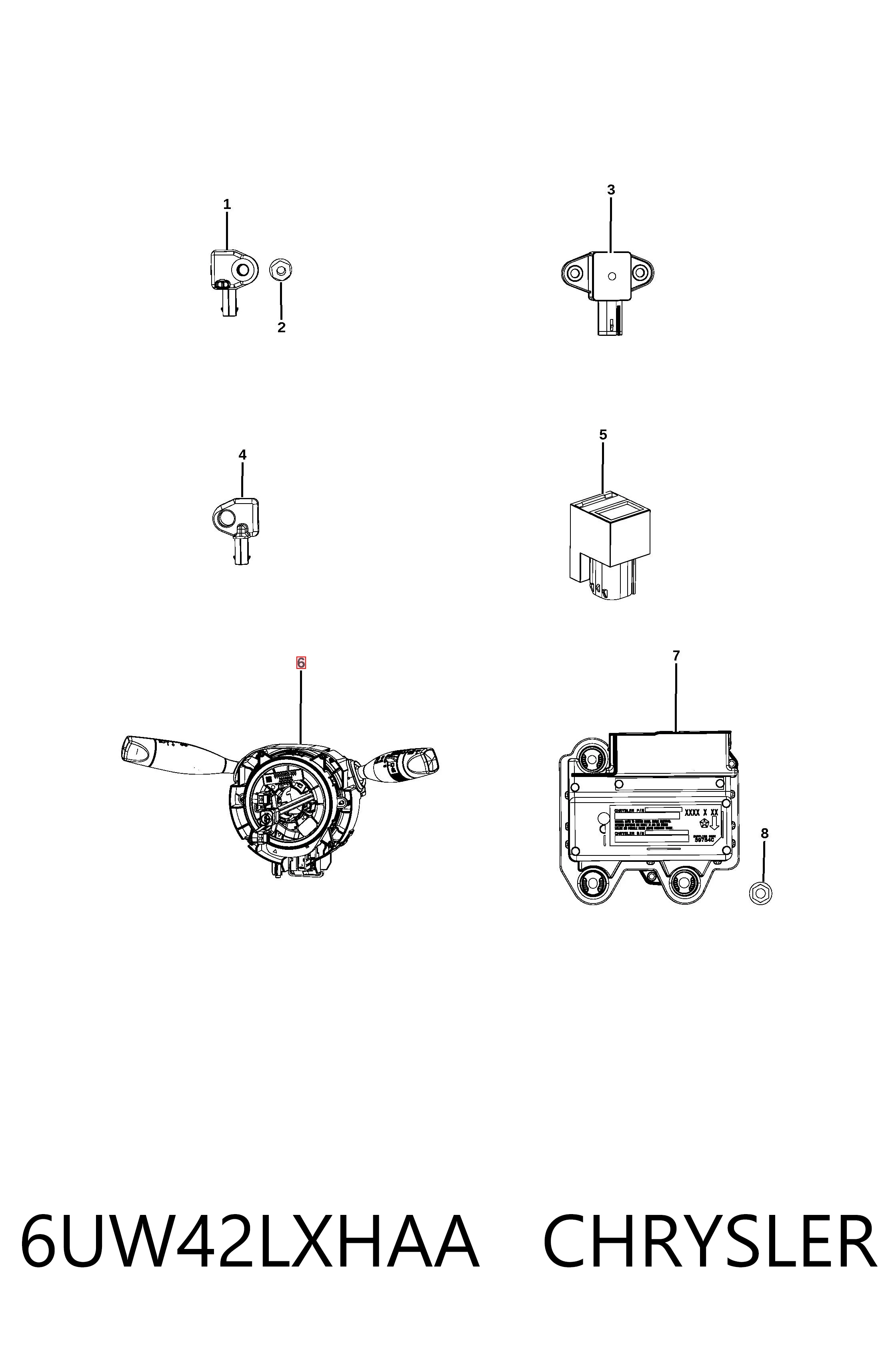Підрульовий перемикач K6BZ87LXHAB Fiat/Alfa/Lancia