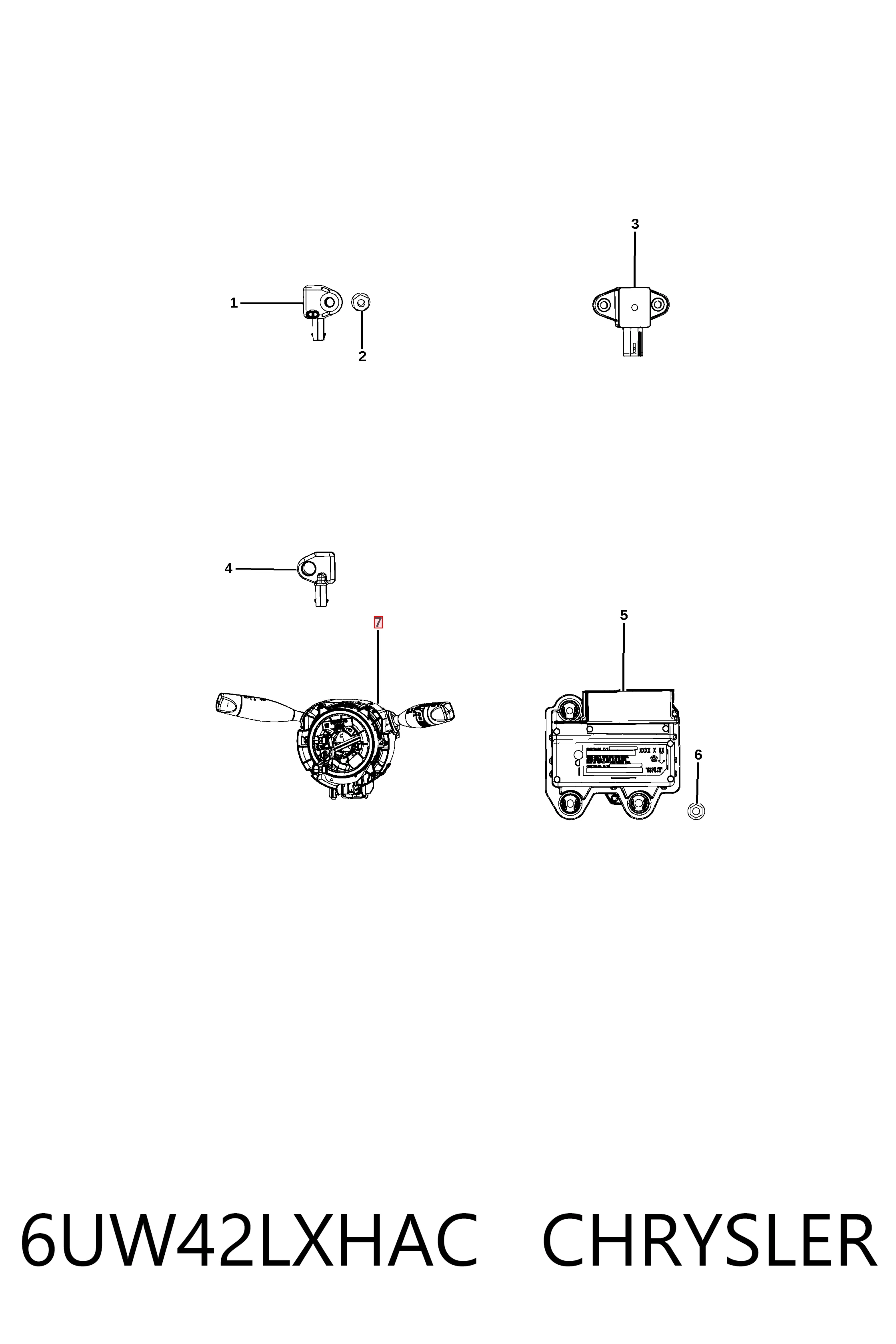 Перемикач підрульовий, в зборі Fiat/Alfa/Lancia K6BZ87LXHAB