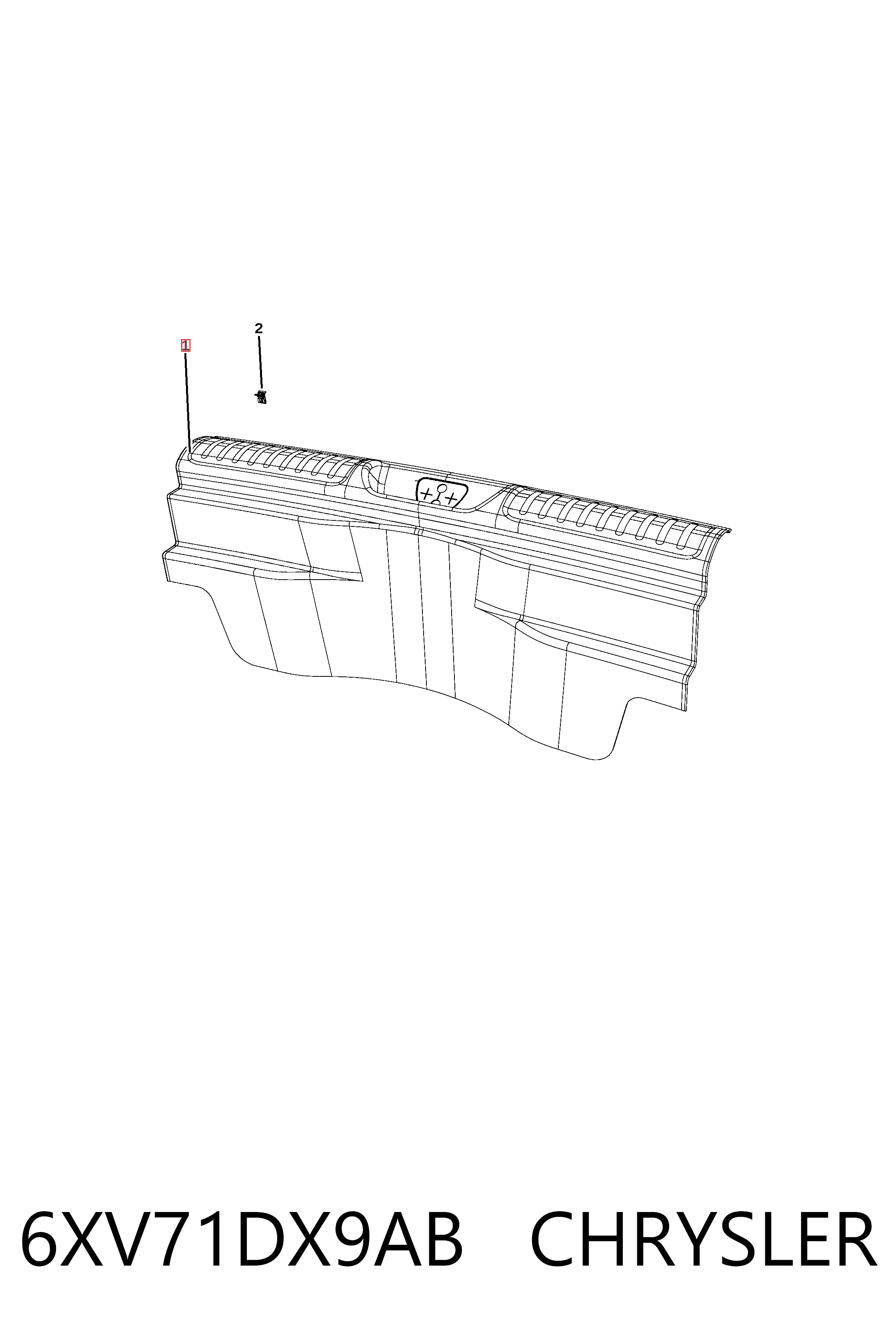 Накладка задньої панелі багажника Fiat/Alfa/Lancia K6AV29DX9AC ціна, від 24.61 USD