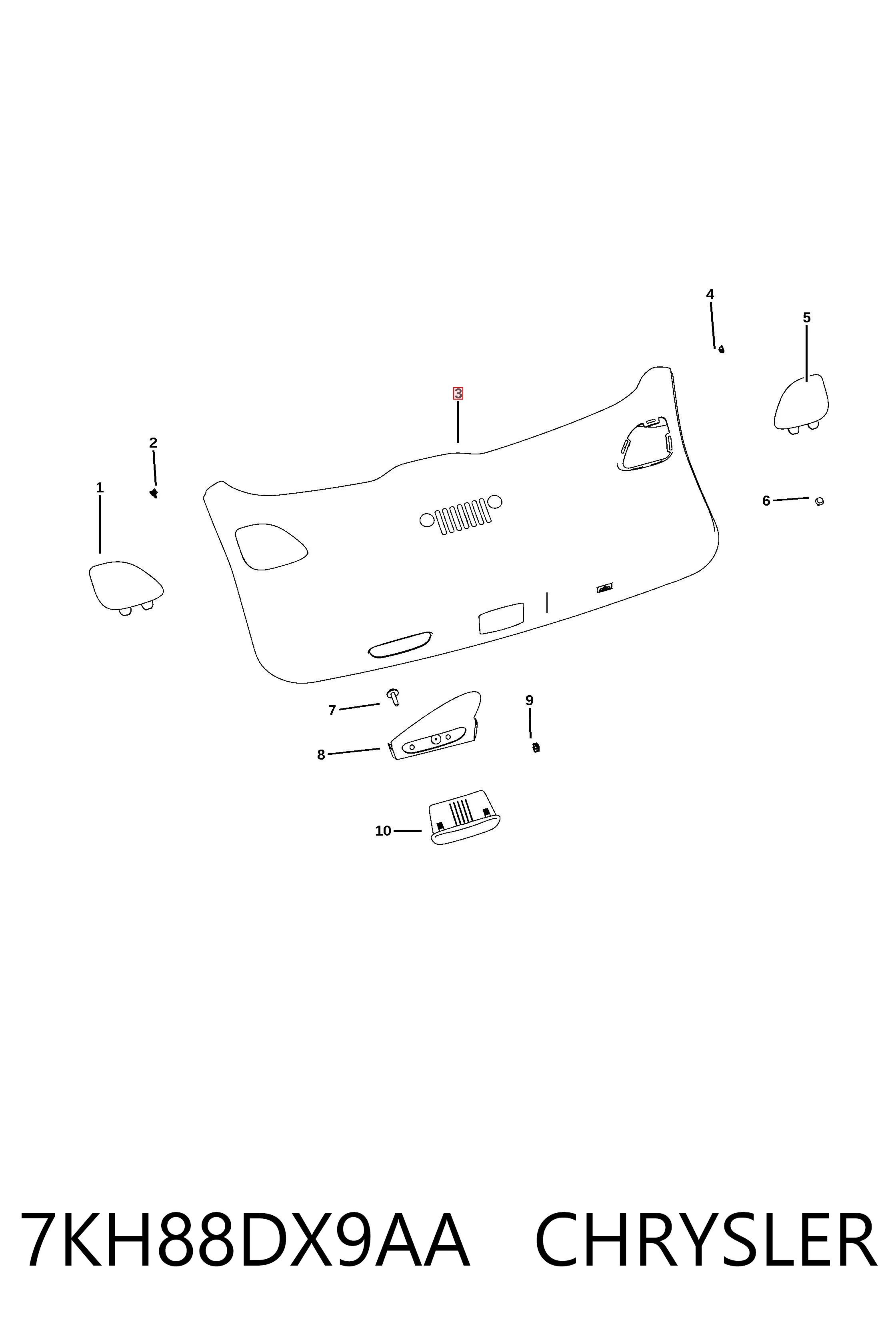 Купити K5UN06DX9AB Fiat/Alfa/Lancia Обшивка ляди
