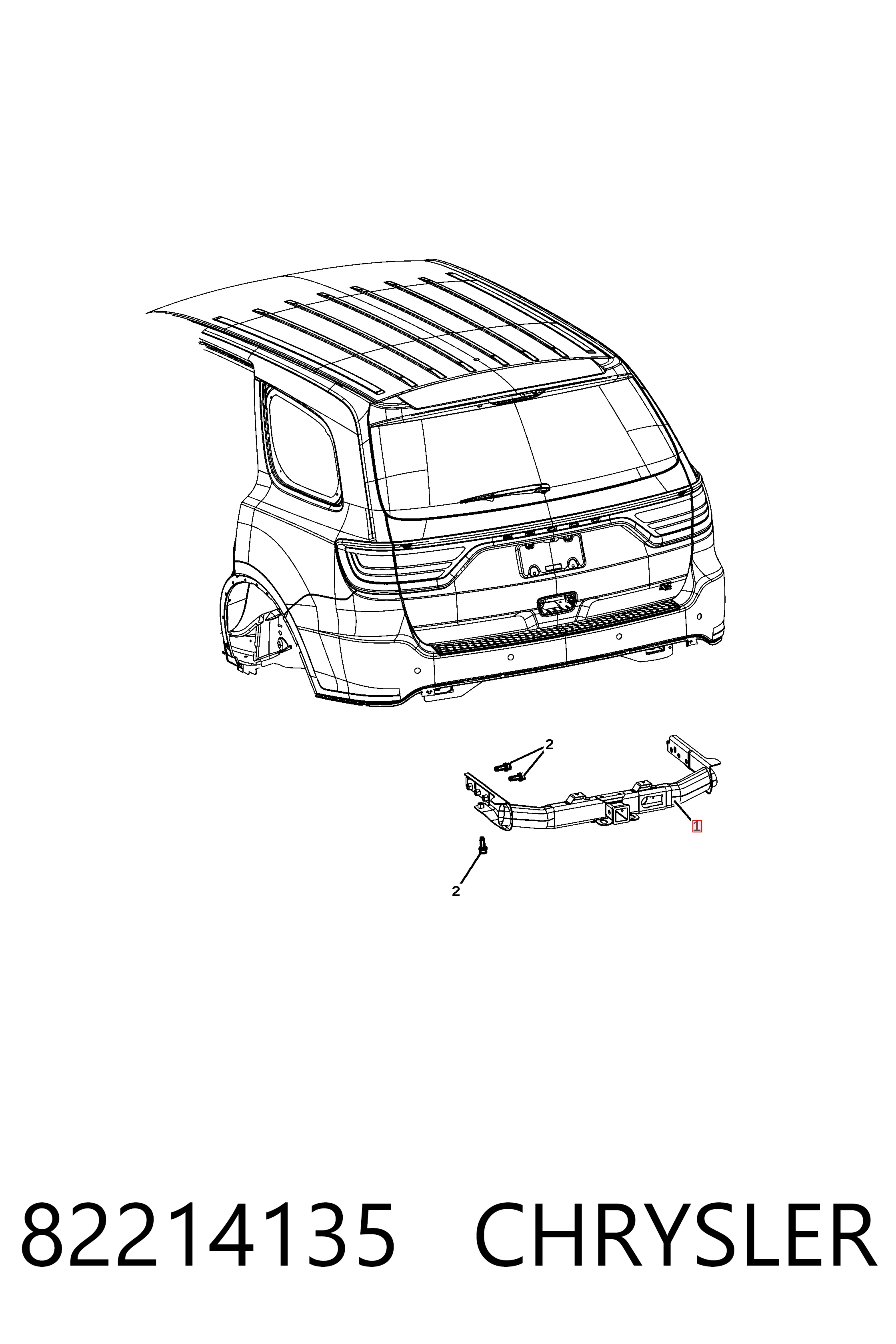 Купити K52124606AF Fiat/Alfa/Lancia Буфер бампера заднього