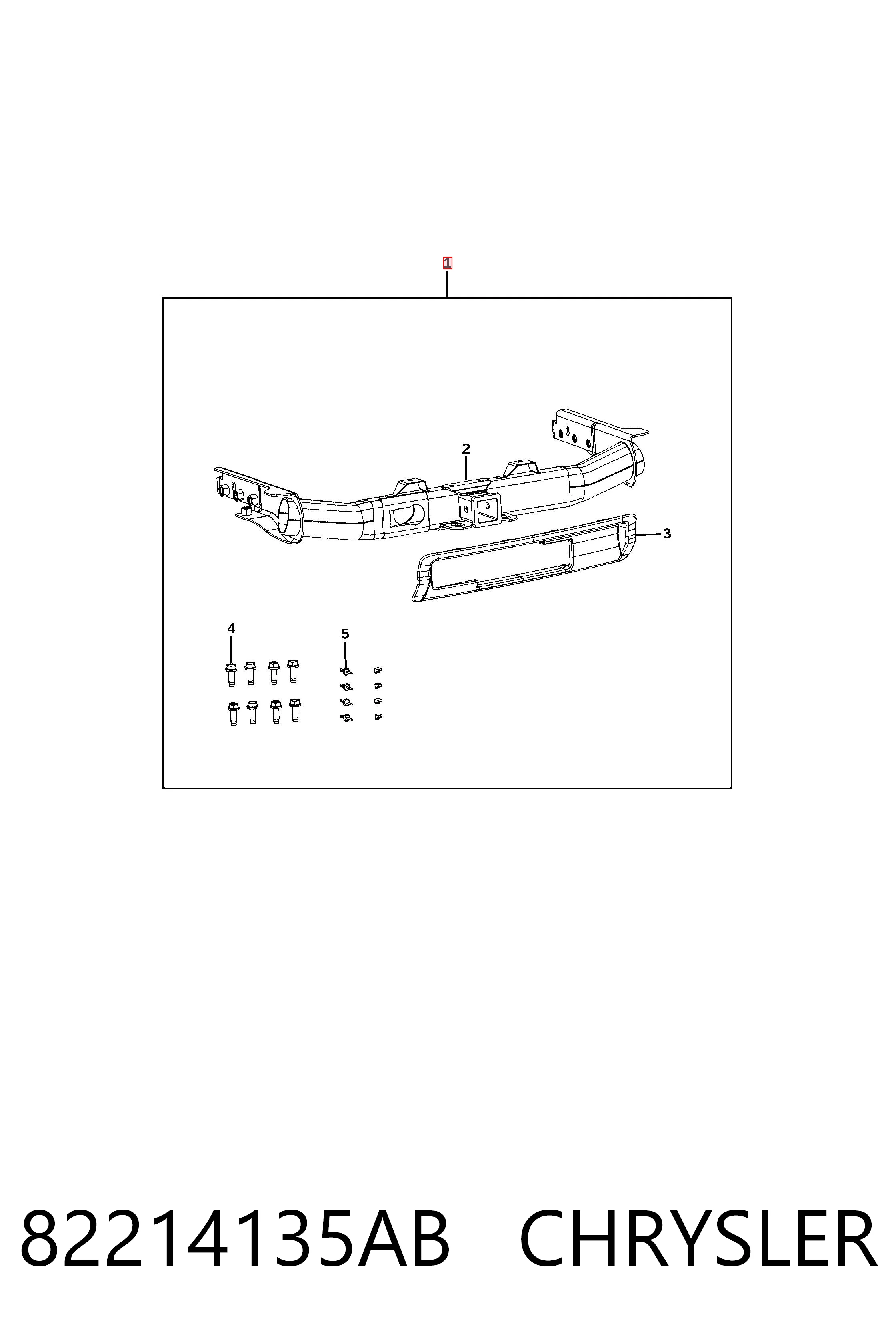 Підсилювач заднього бампера K52124606AF Fiat/Alfa/Lancia