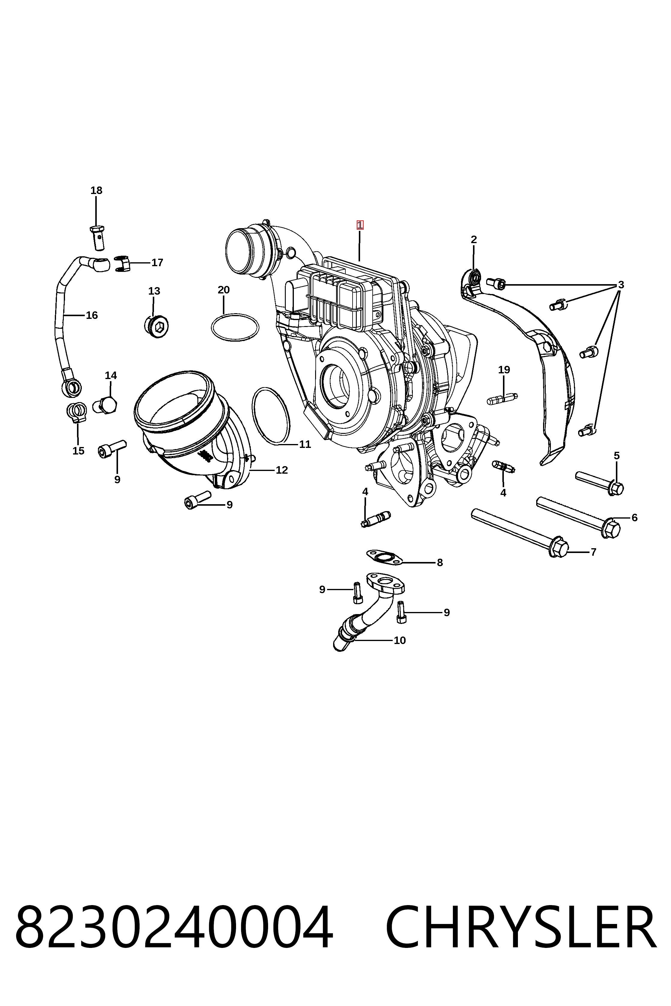 Турбокомпресор Fiat/Alfa/Lancia K68211213AA