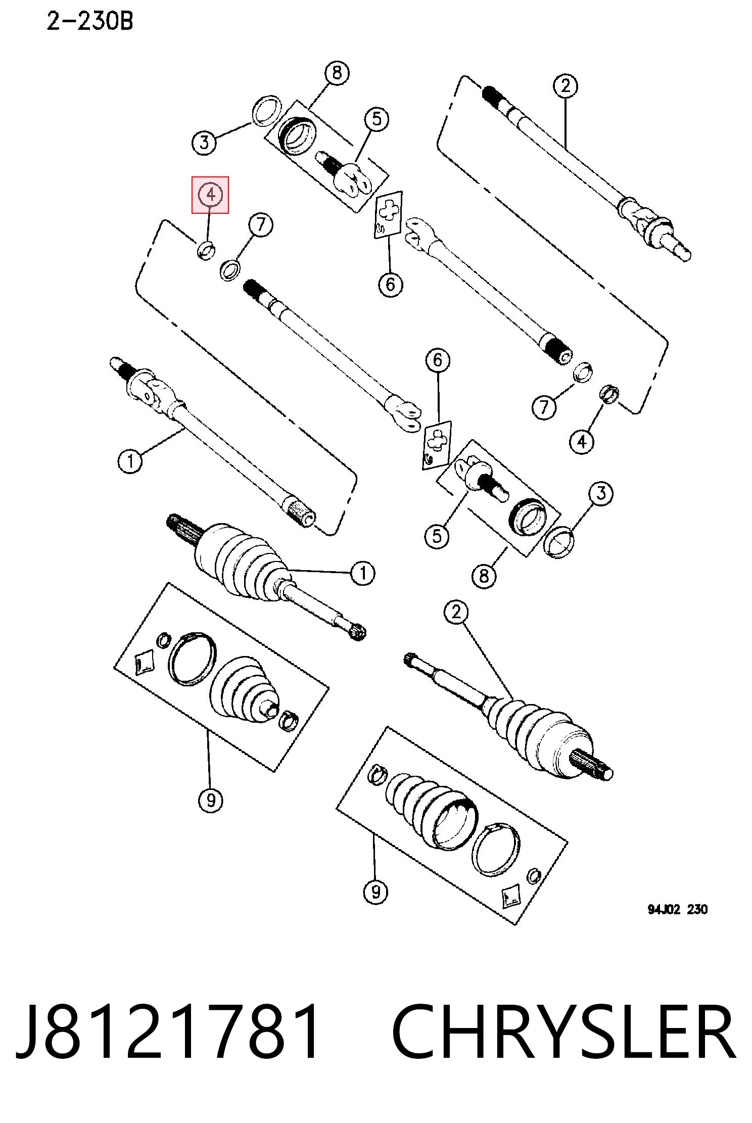 Сальник приводу K04874477 Fiat/Alfa/Lancia