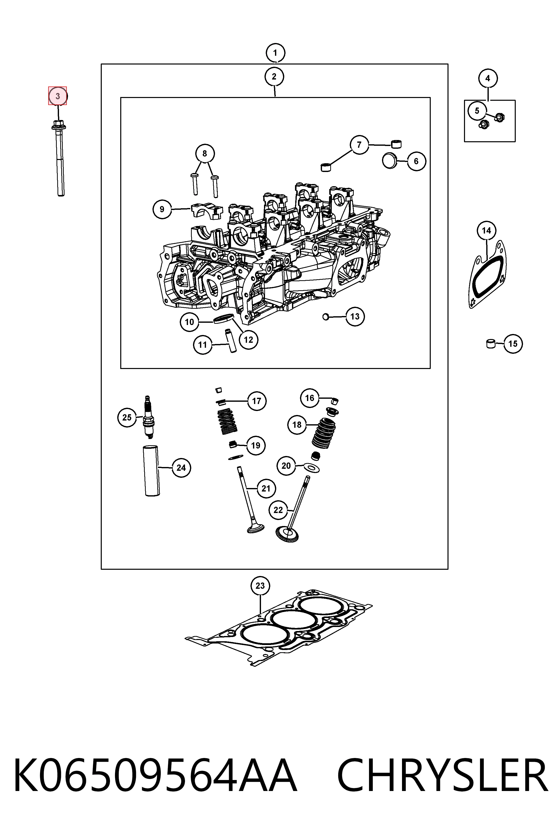 Болт головки блока циліндрів, ГБЦ Fiat/Alfa/Lancia K06509564AA ціна, від 10.90 USD