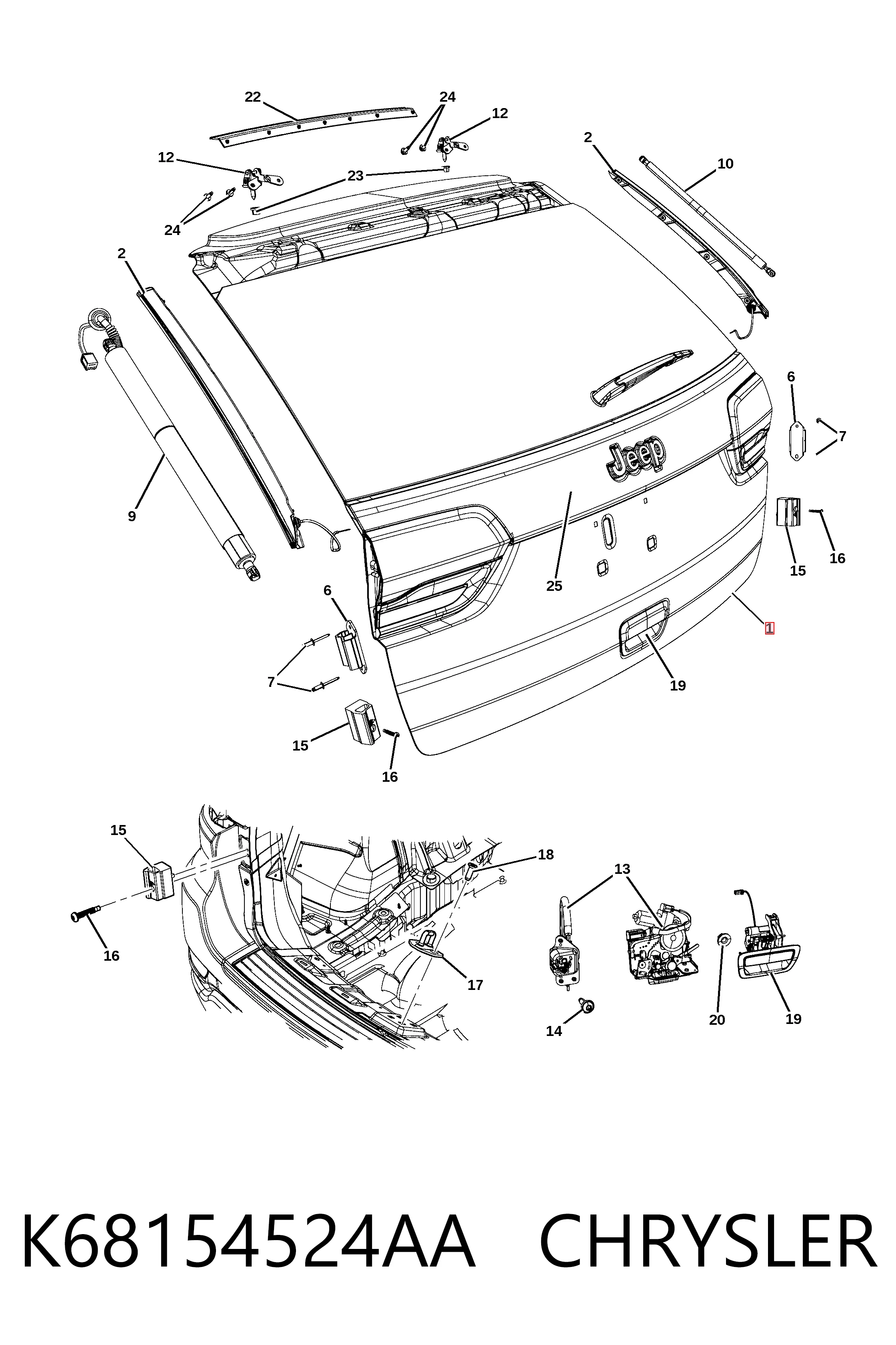 Треті двері на Jeep Grand Cherokee IV WK