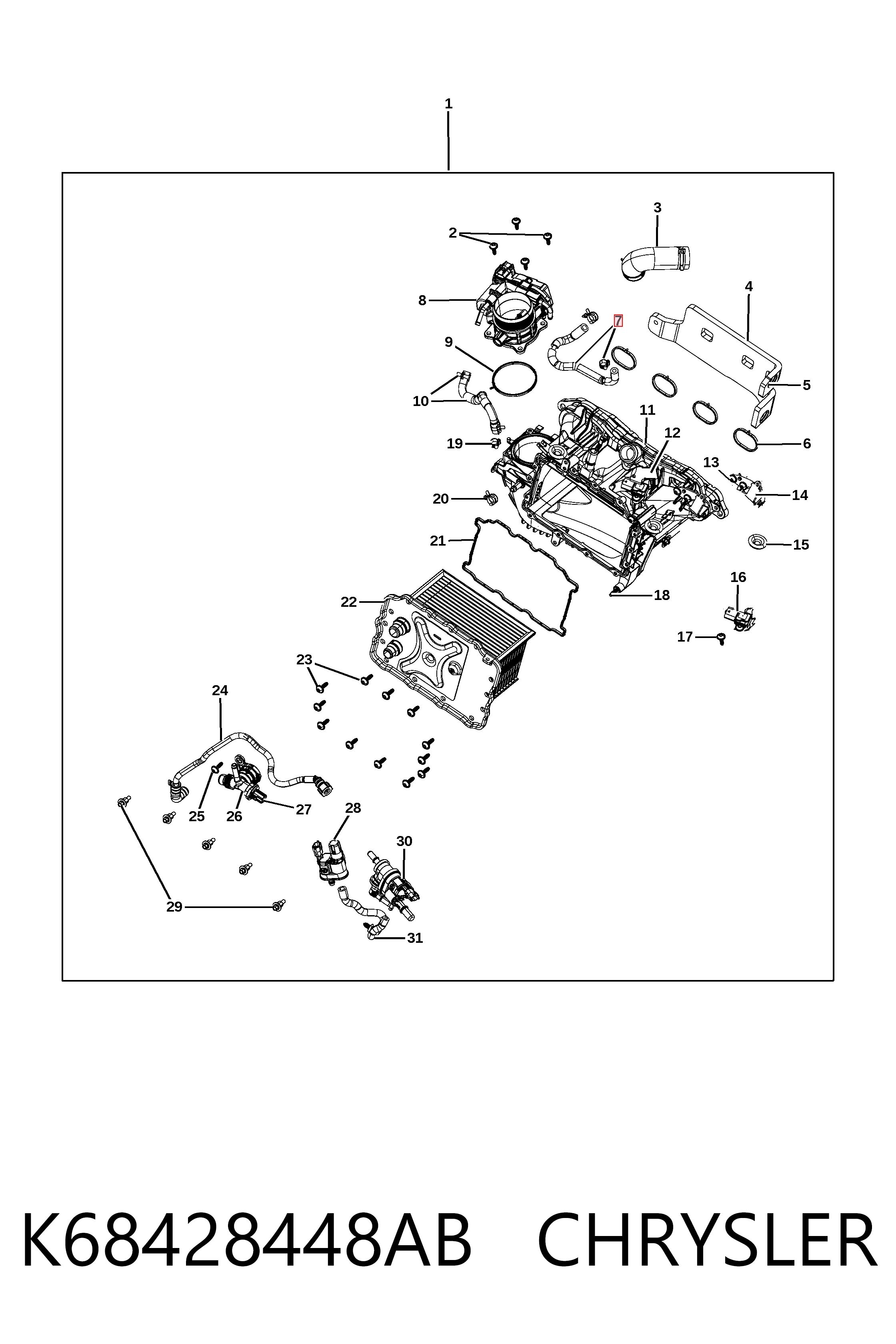 Купити K68428448AA Fiat/Alfa/Lancia Дросільна заслінка