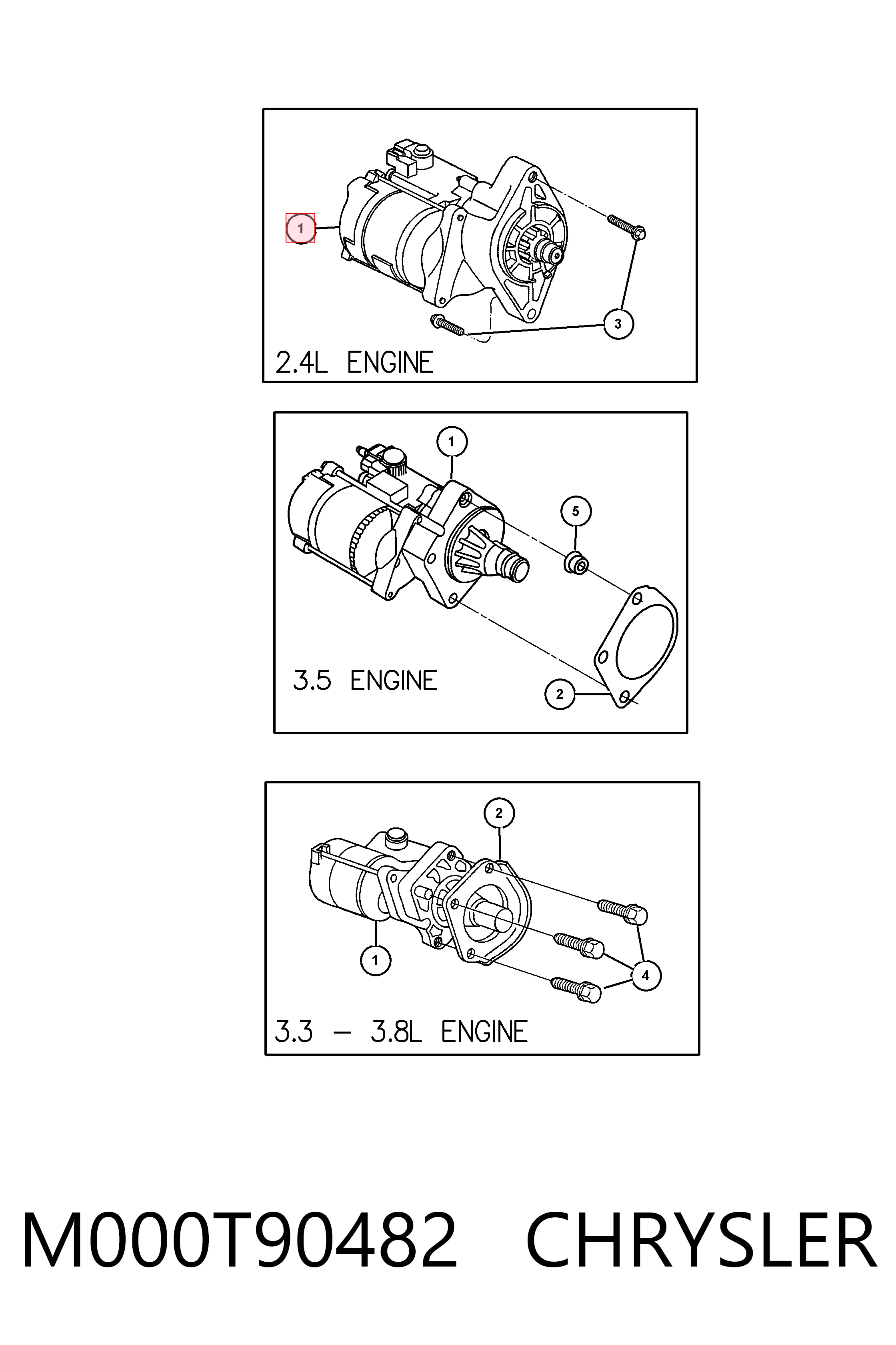 Стартер K04727314AB Fiat/Alfa/Lancia