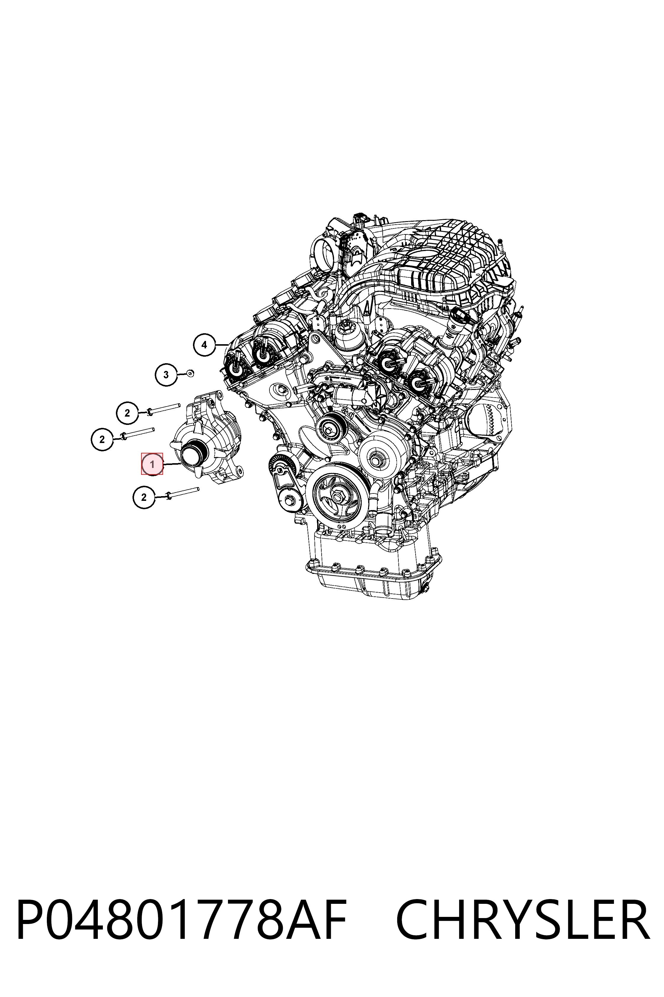 P04801778AF Chrysler Авто генератор