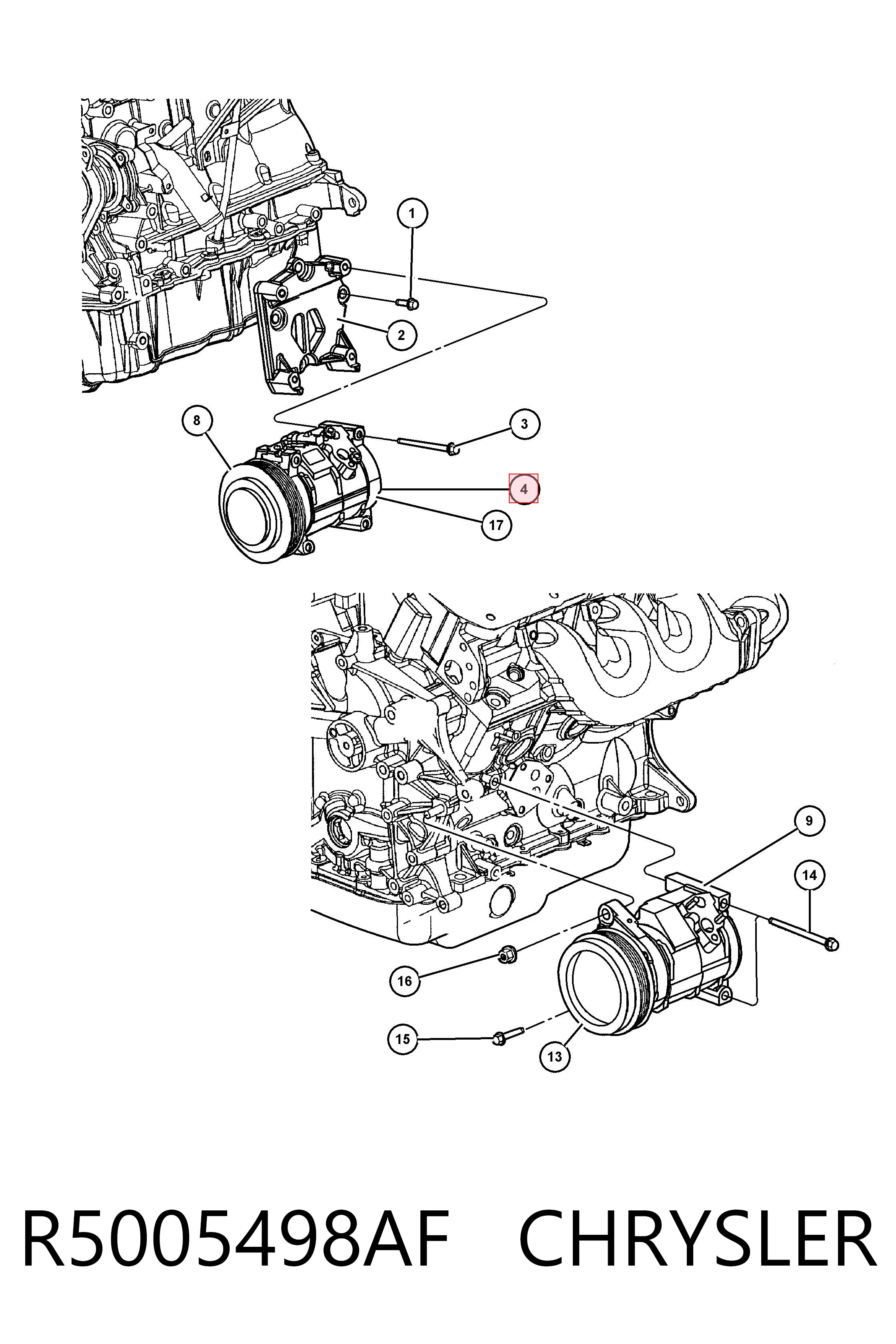 R5005498AF Chrysler Компресор холодоагенту