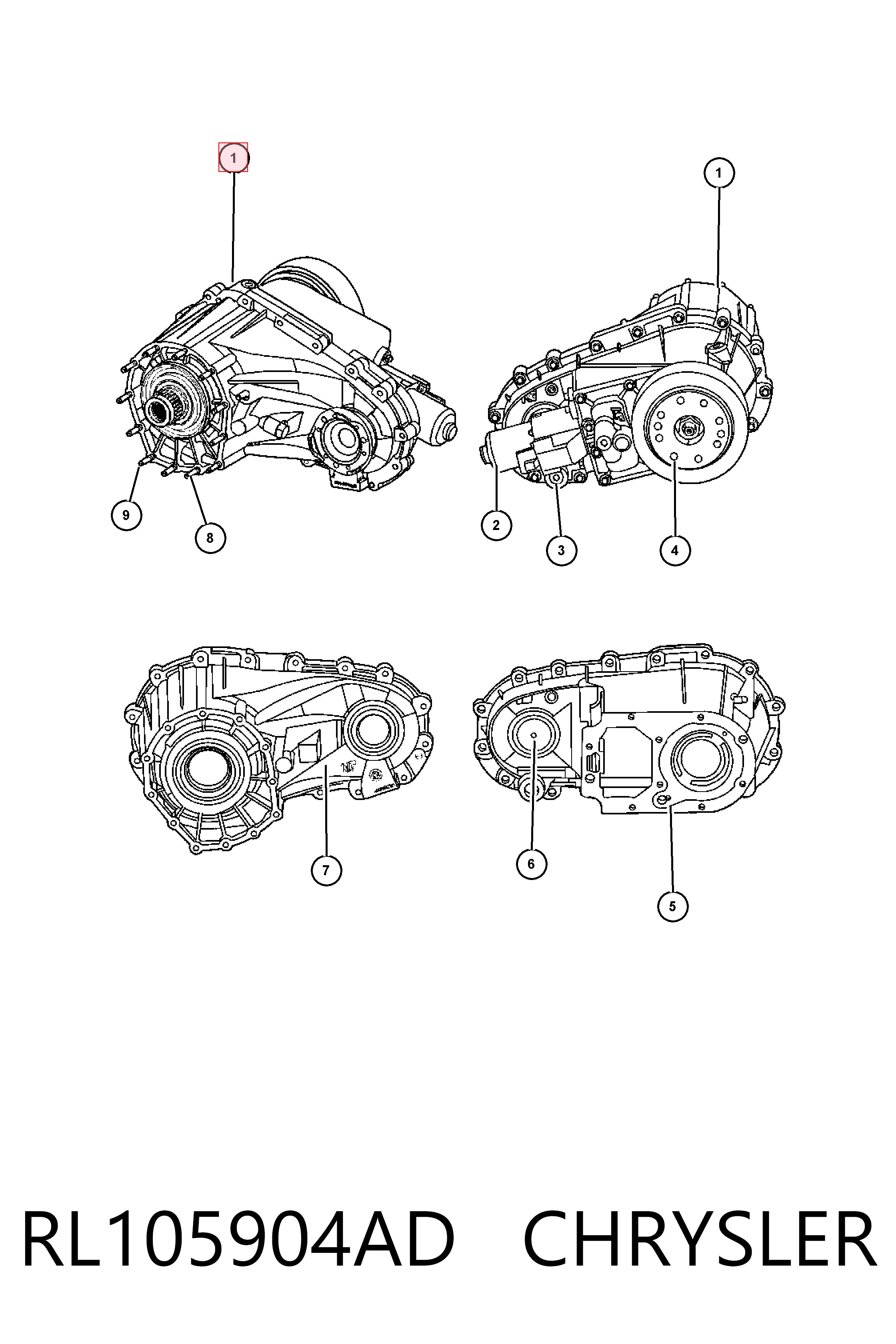 Коробка роздавальна Fiat/Alfa/Lancia K52105904AB ціна, від 347.77 USD