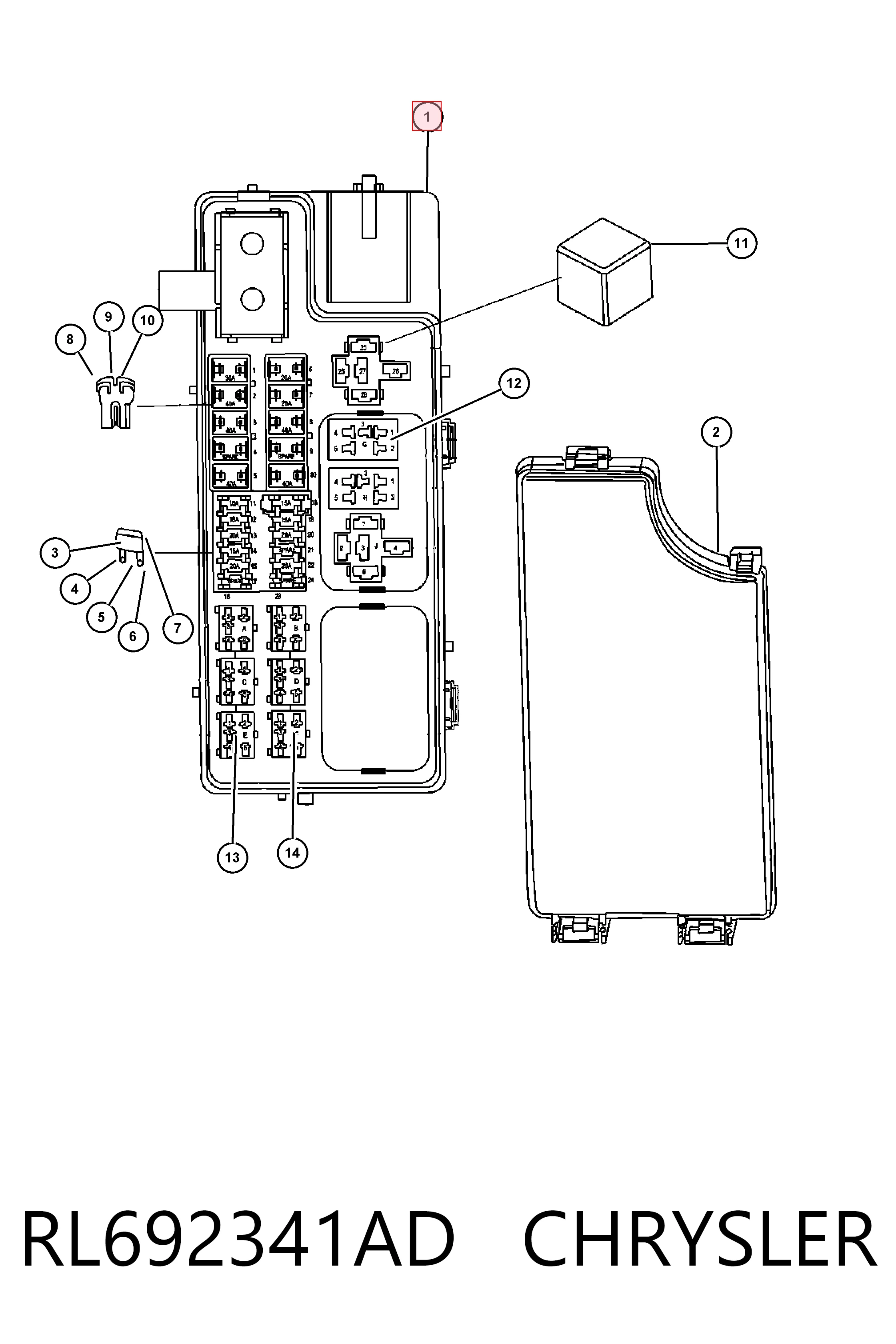 K04692341AD Fiat/Alfa/Lancia Реле запобіжників