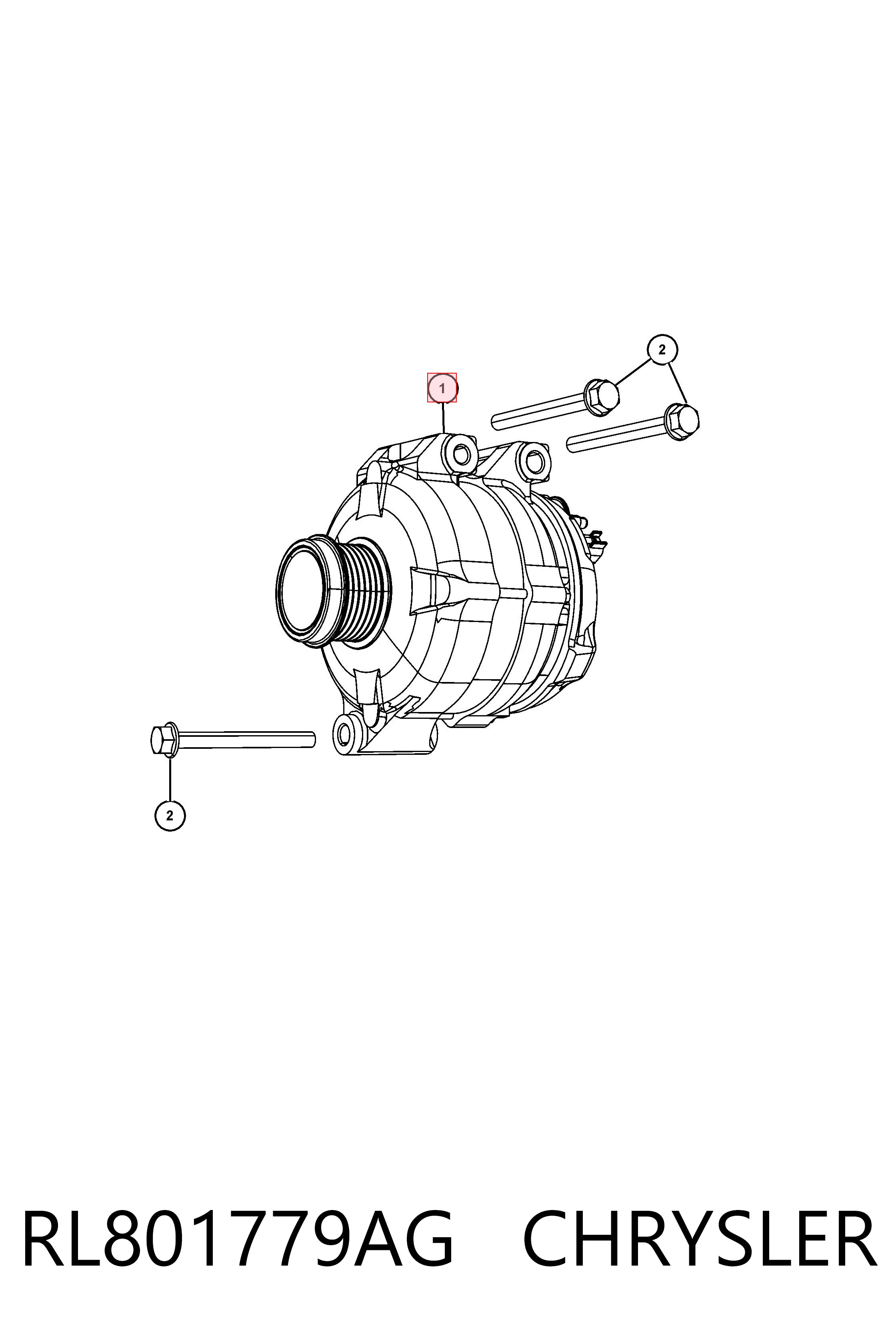 RL801779AG Chrysler Авто генератор