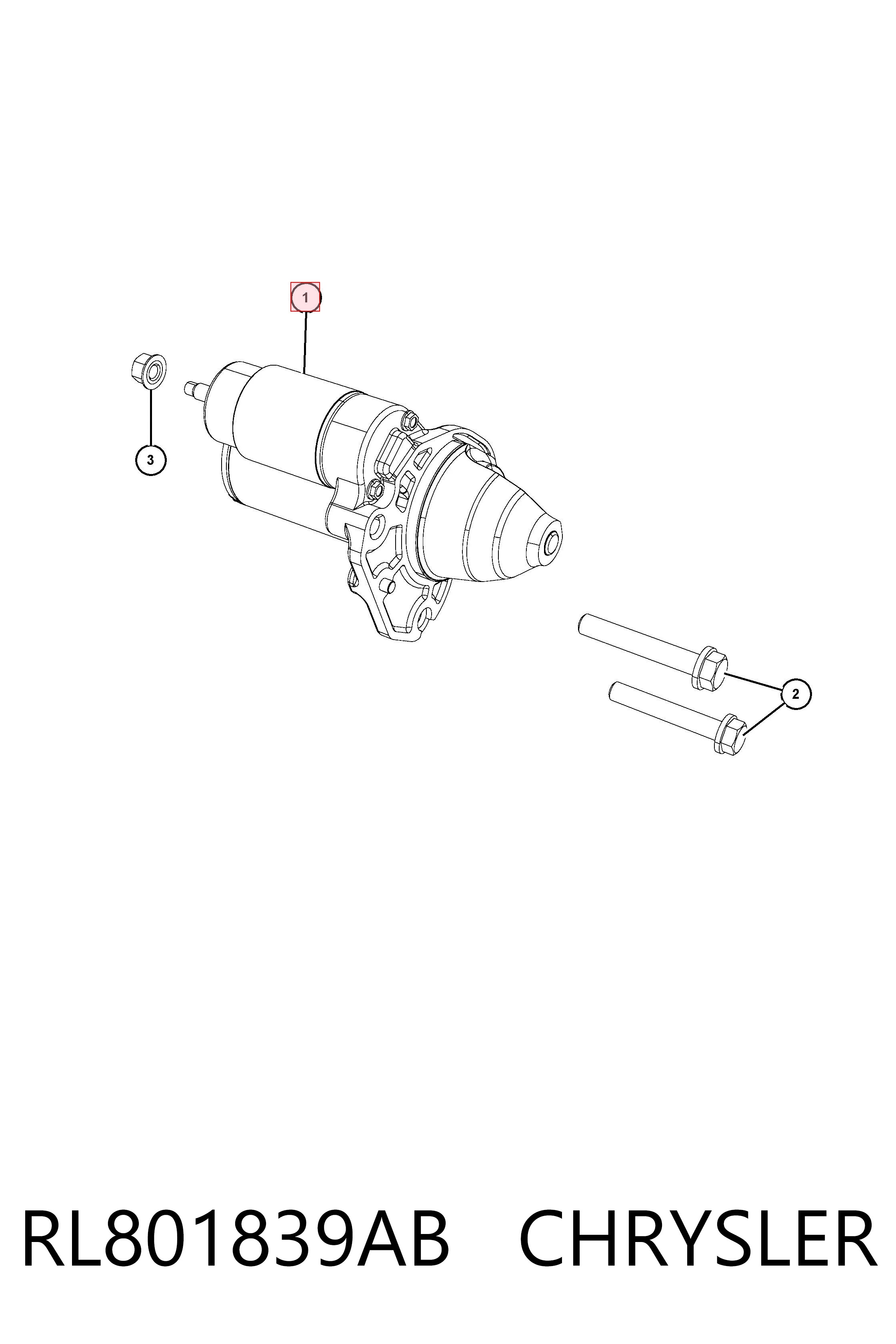 RL801839AB Chrysler Стартер двигуна