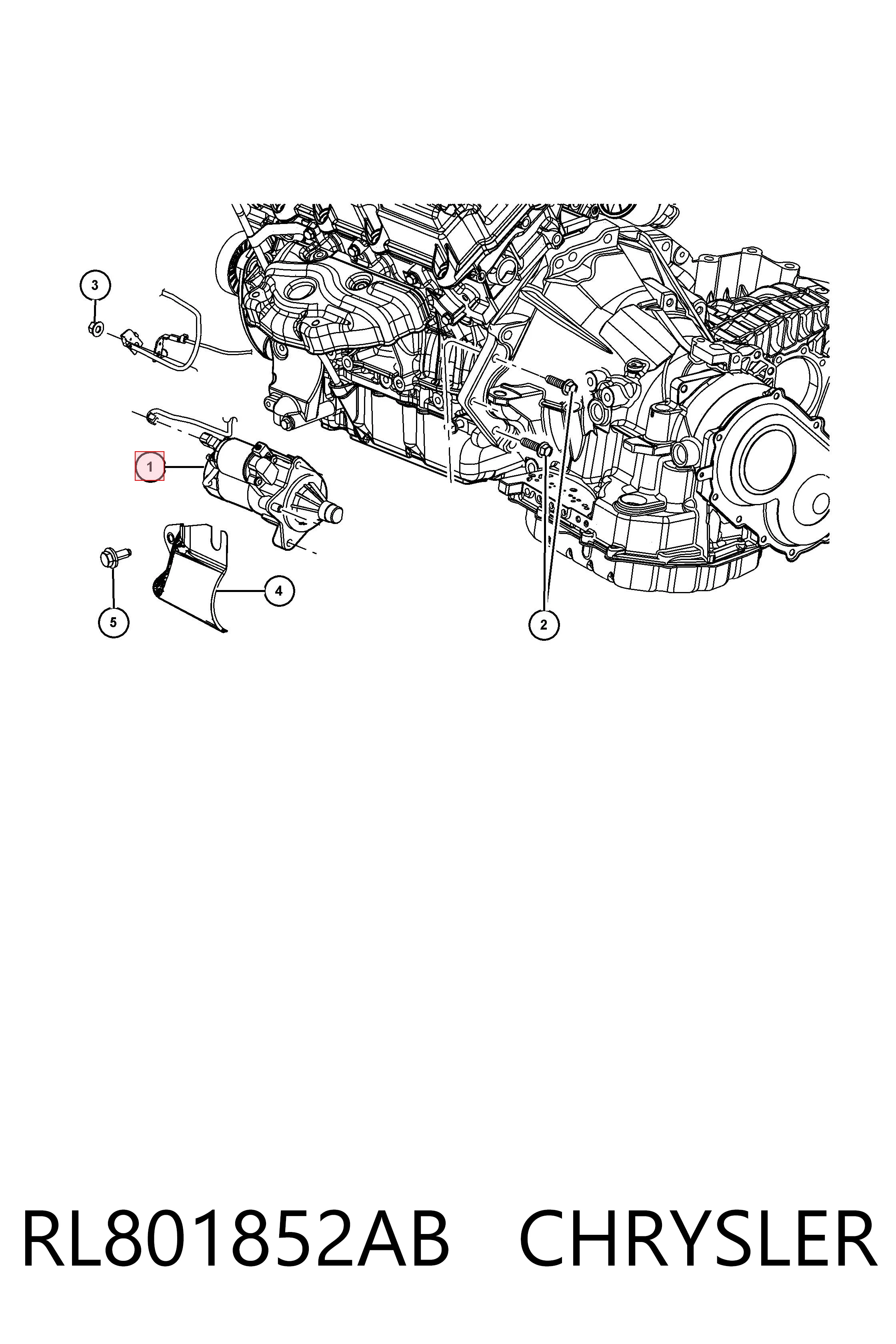 RL801852AB Chrysler Стартер двигуна
