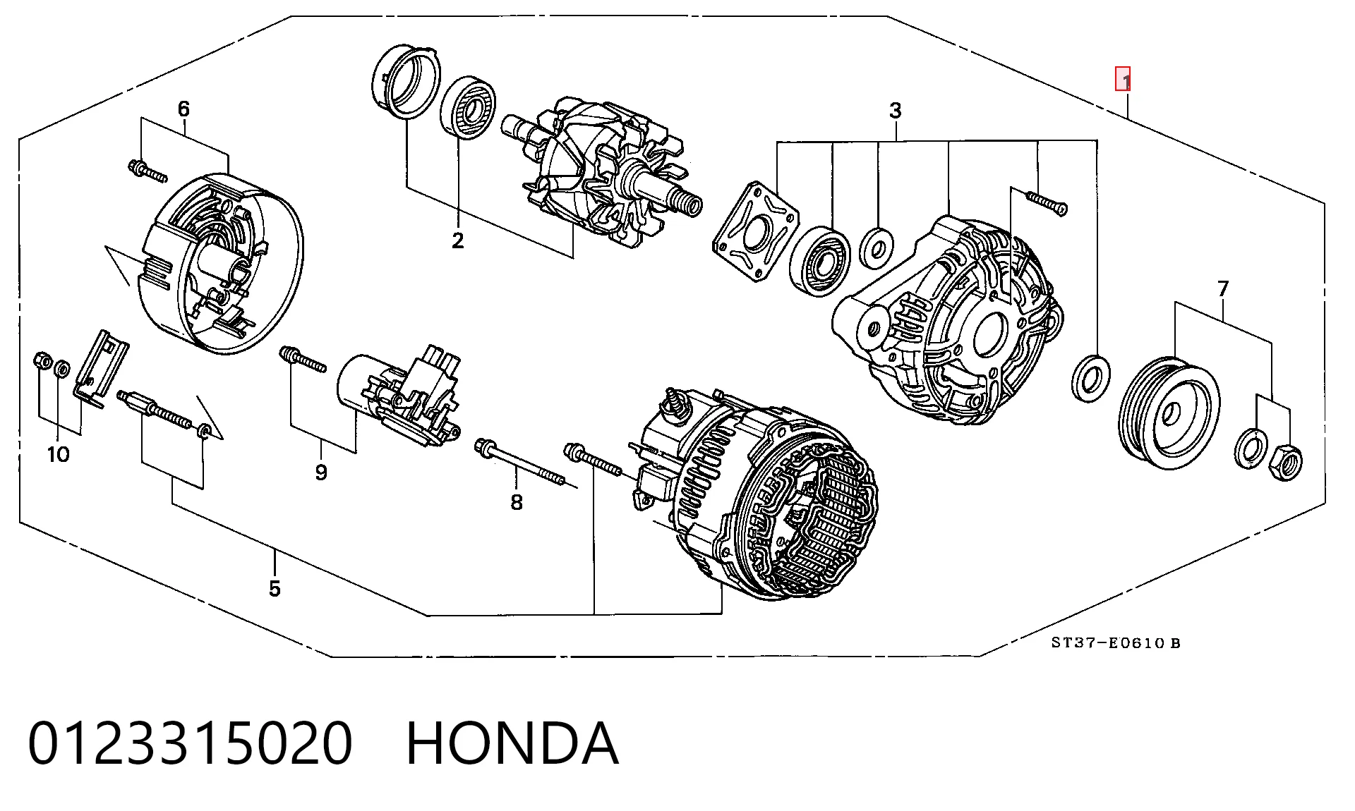Генератор Jurid/Bendix JA1405IR ціна, від 101.35 USD