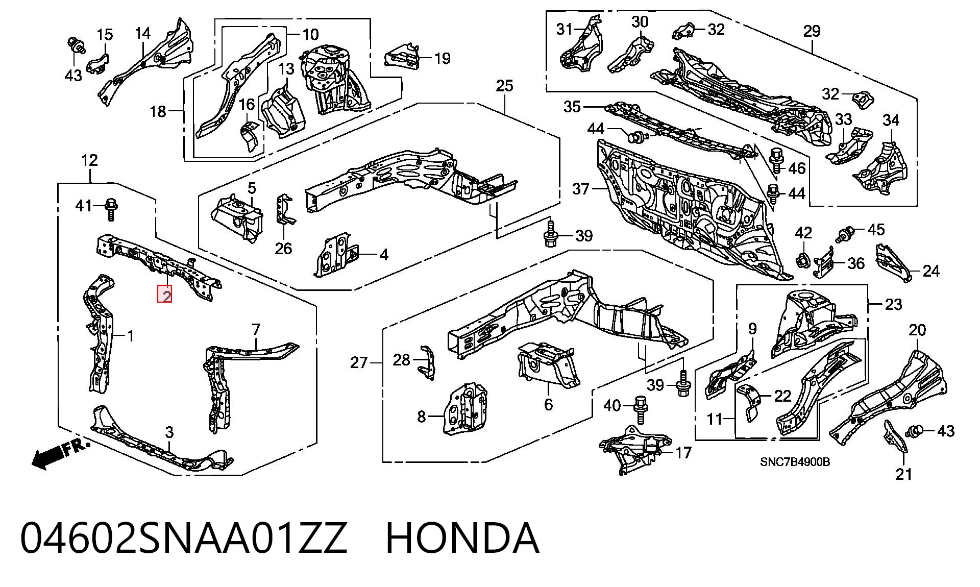 04602SNAA01ZZ Honda Телевізор верхній